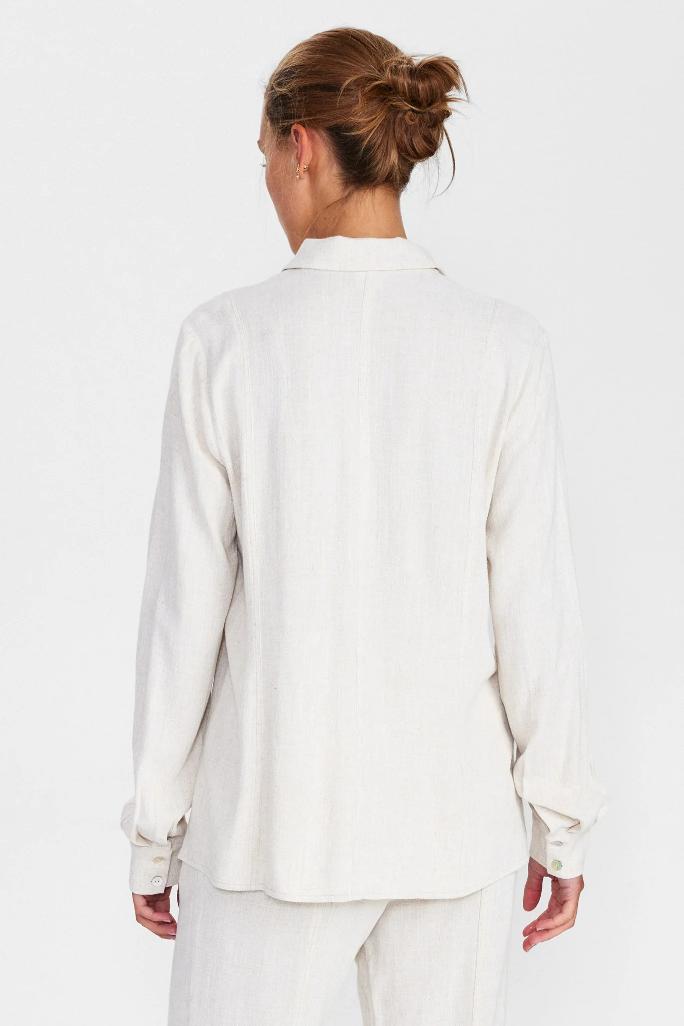 NUSASSIE SHIRT - Sesame Melange - Image 2