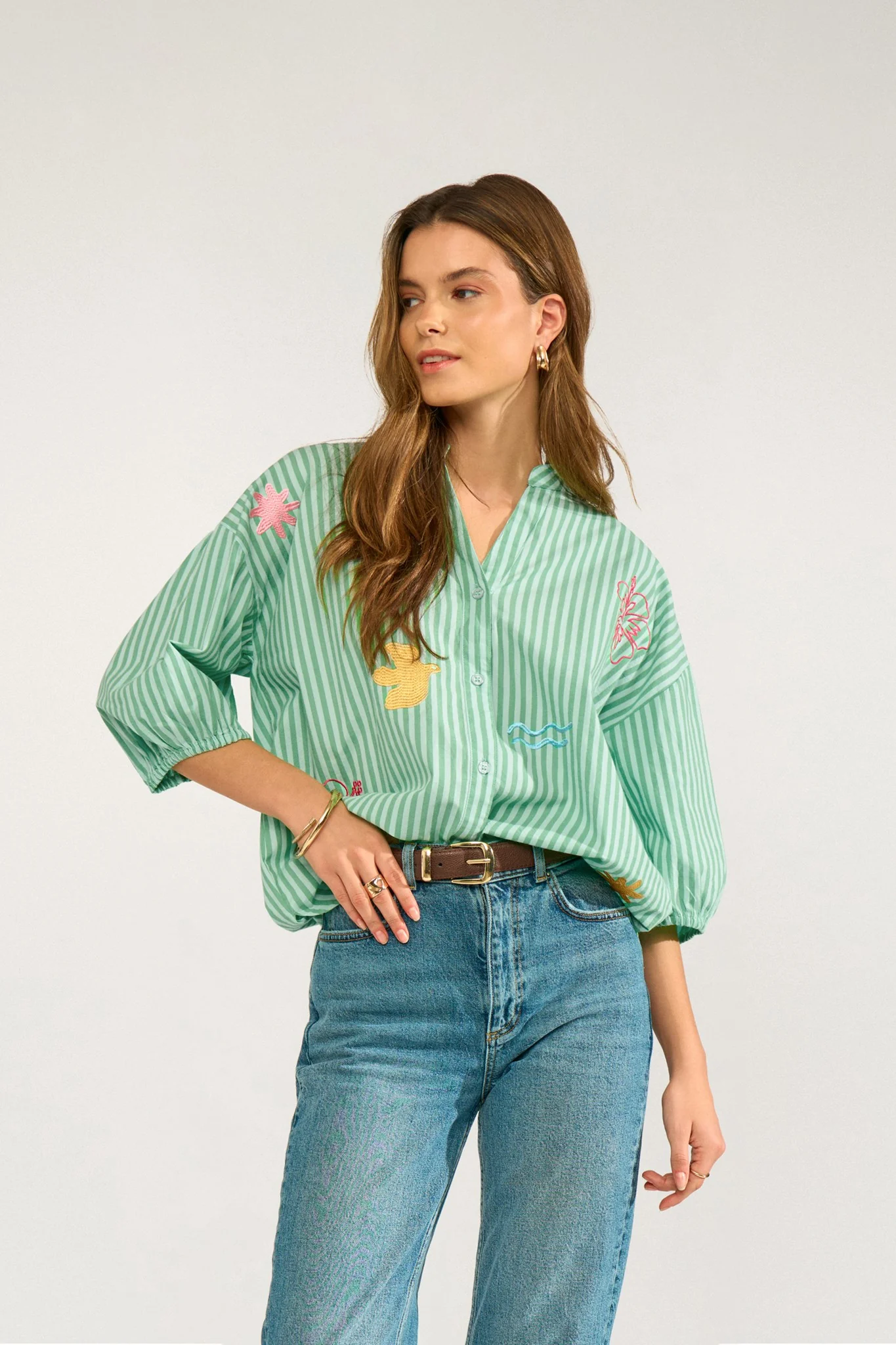 NUSEANNE SHIRT - Absinthe Green