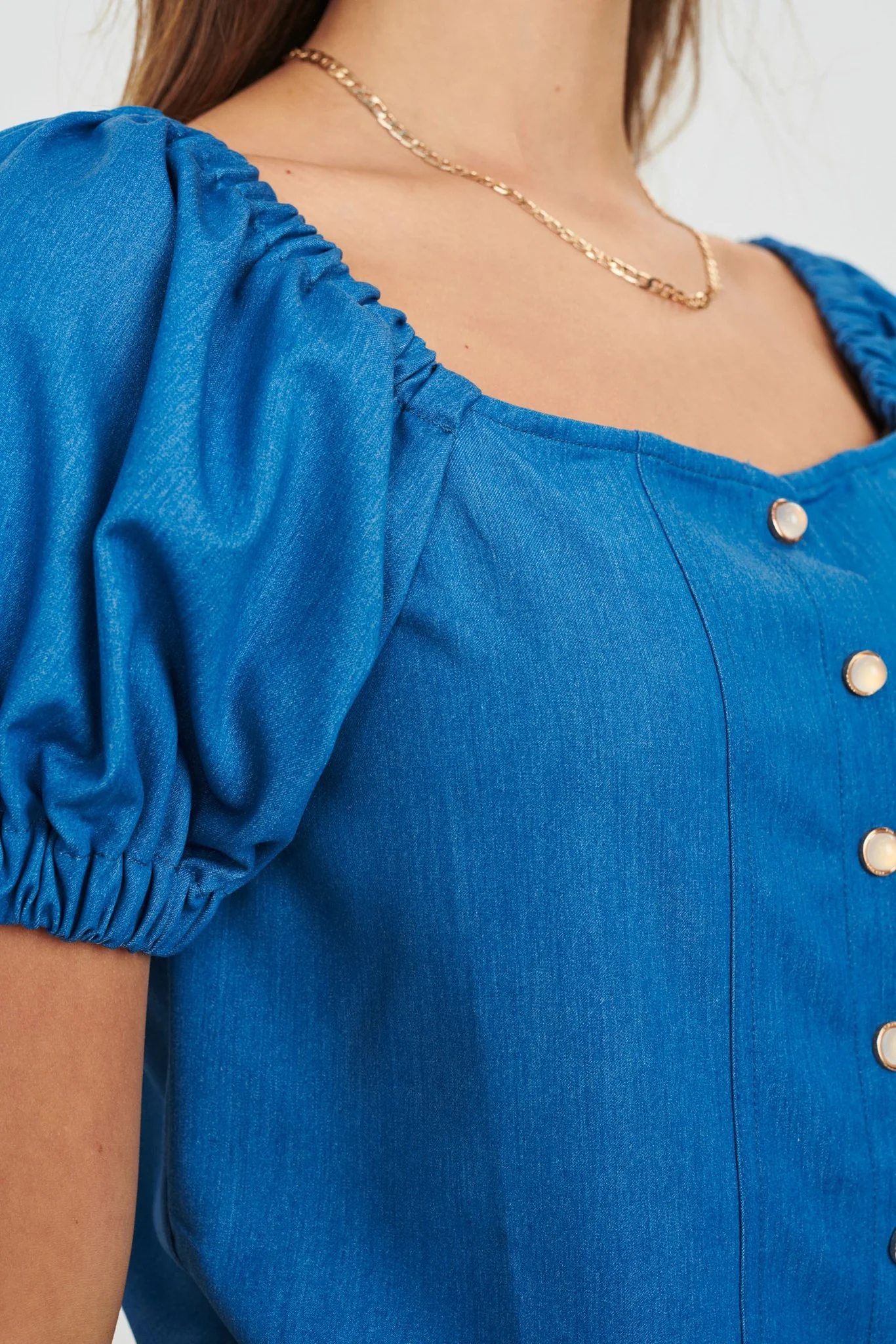NUSELA SHIRT - Medium Blue Denim - Image 4