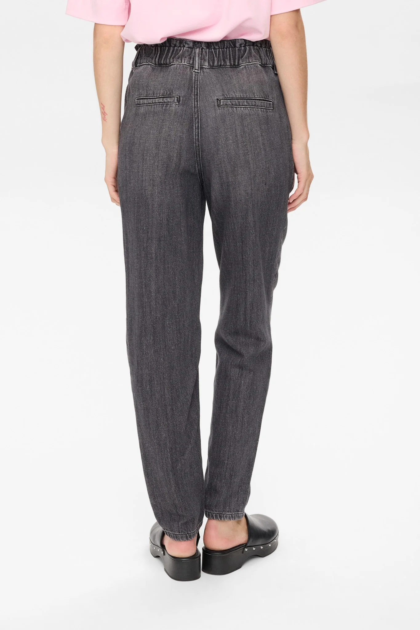 NUSEOUL PAPERBAG JEANS - Medium Grey Denim - Image 2
