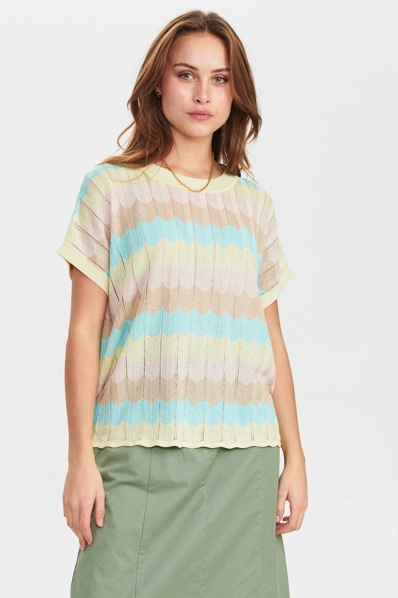 NUSERENA CAPSLEEVE PULLOVER - Popcorn