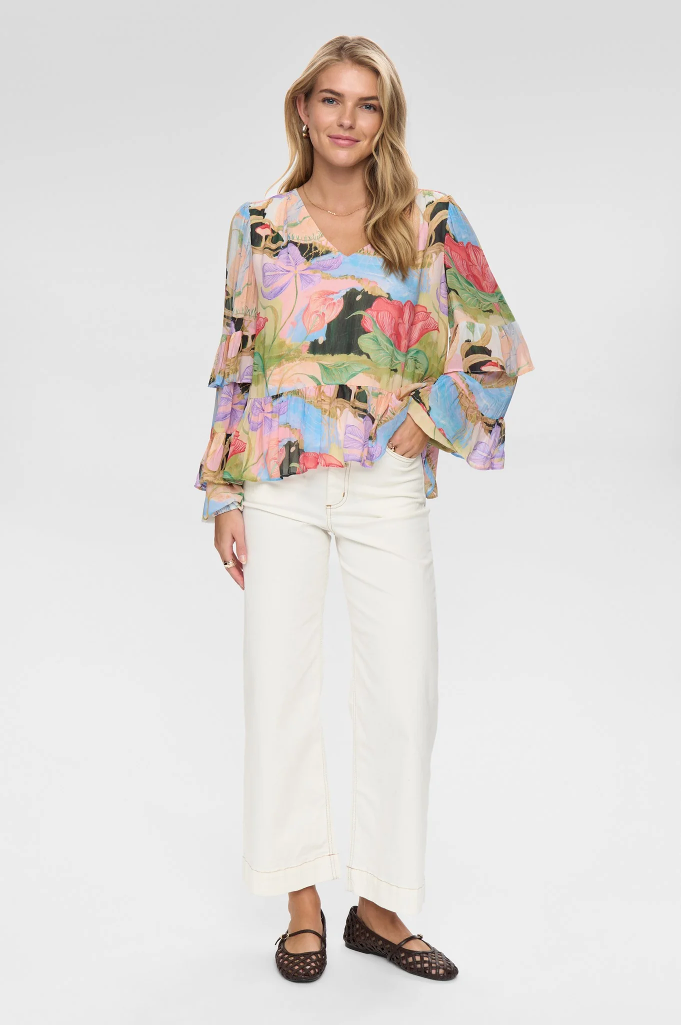 NUSHAILYN BLOUSE  - Airy Blue - Image 3