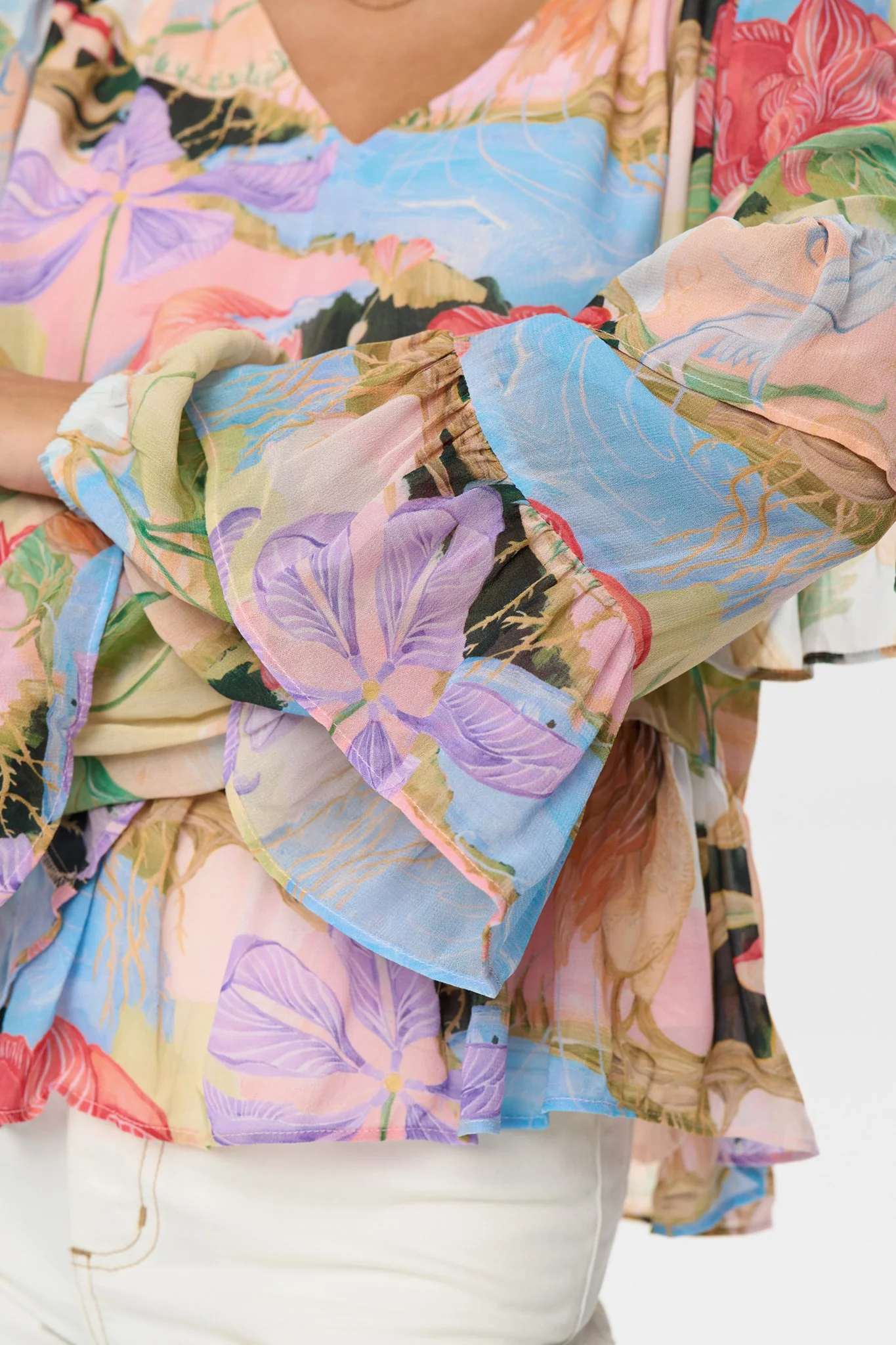 NUSHAILYN BLOUSE  - Airy Blue - Image 4