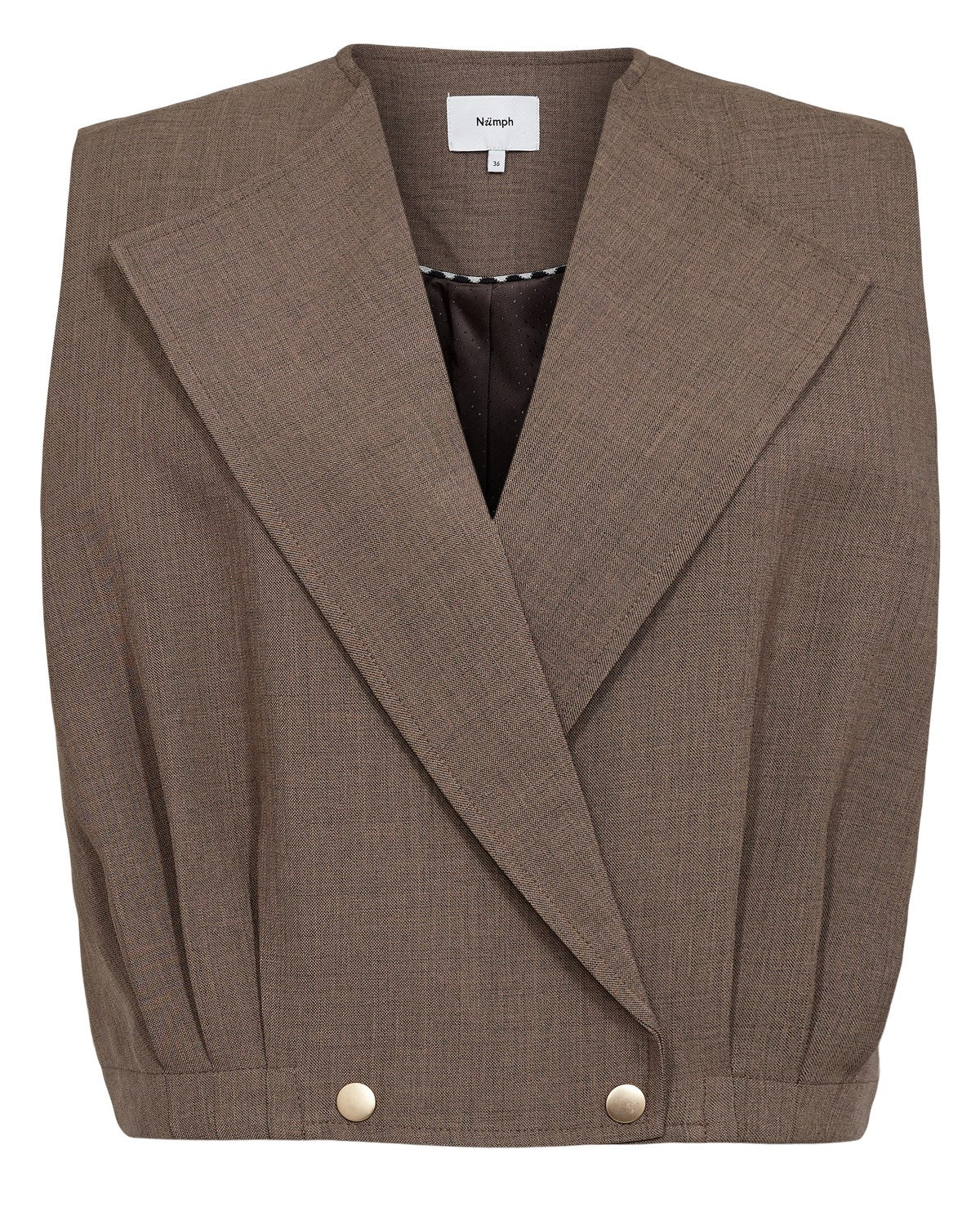 NUSHELLY WAISTCOAT - Brown Lentil Melange - Image 6