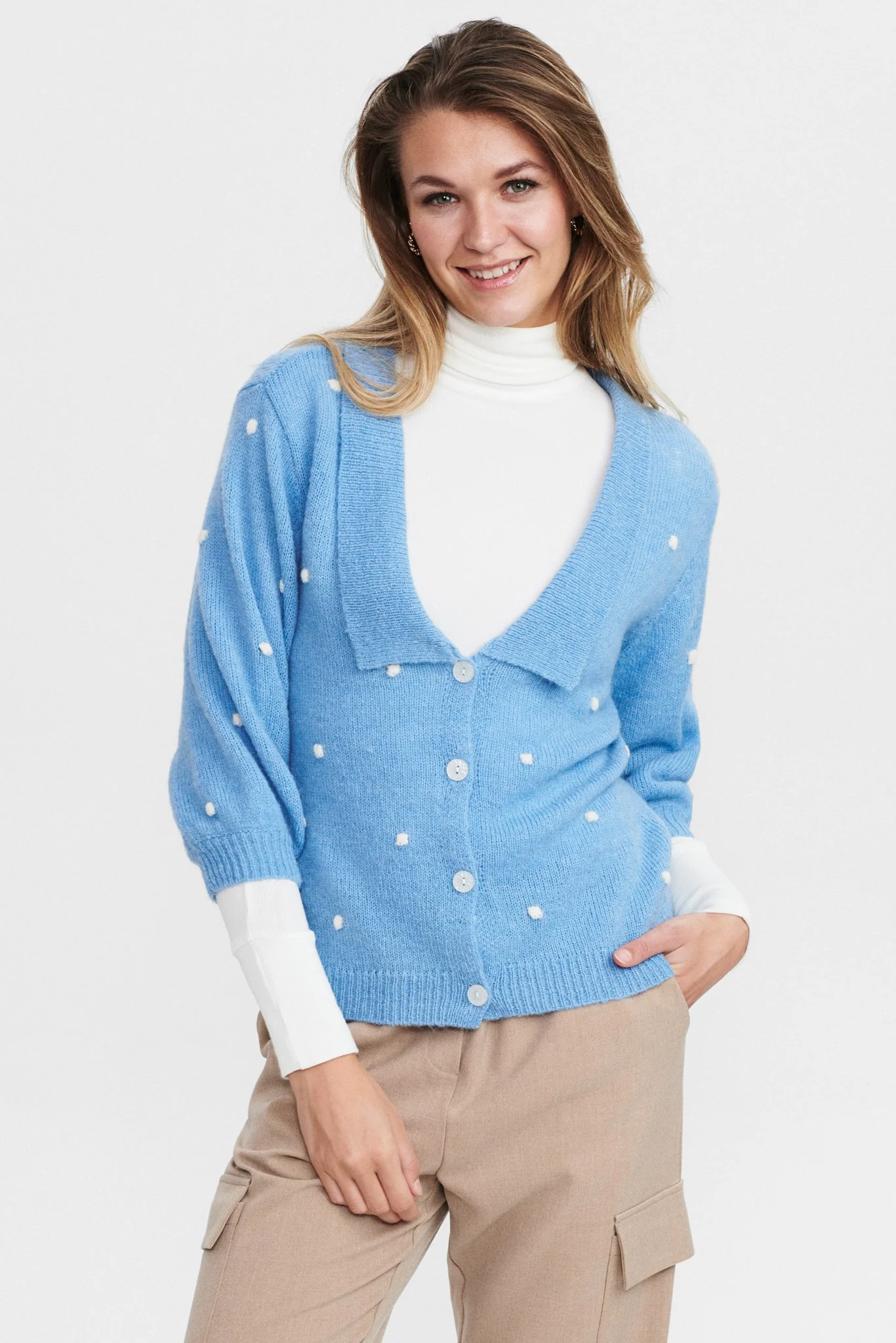 NUSHERIDAN CARDIGAN - Della Robbia Blue