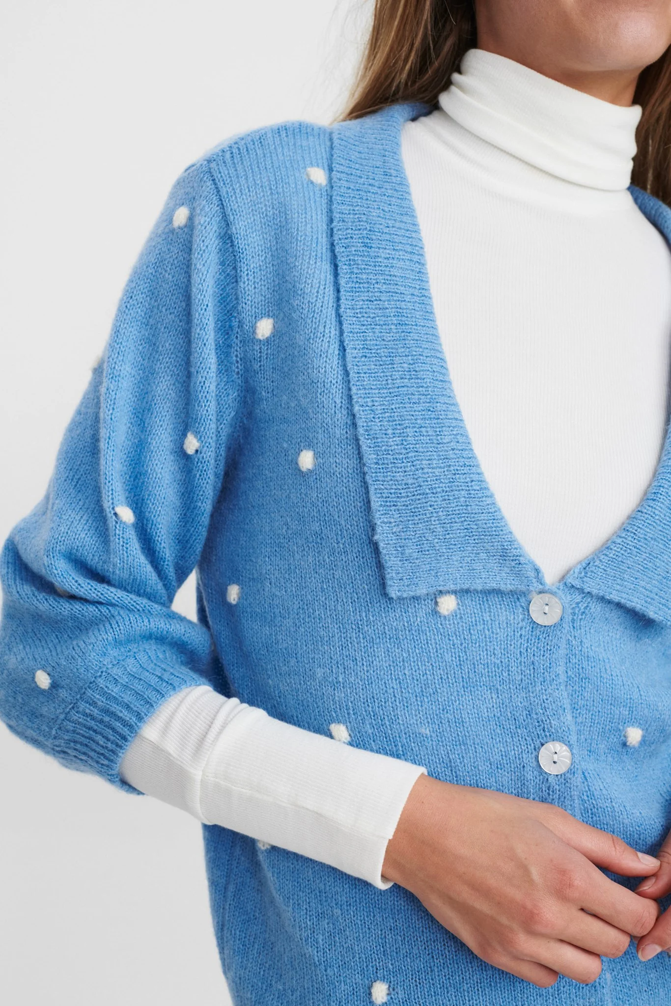 NUSHERIDAN CARDIGAN - Della Robbia Blue - Image 4