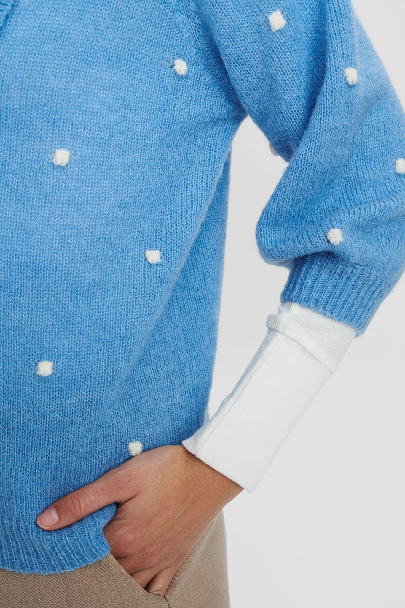NUSHERIDAN CARDIGAN - Della Robbia Blue - Image 5