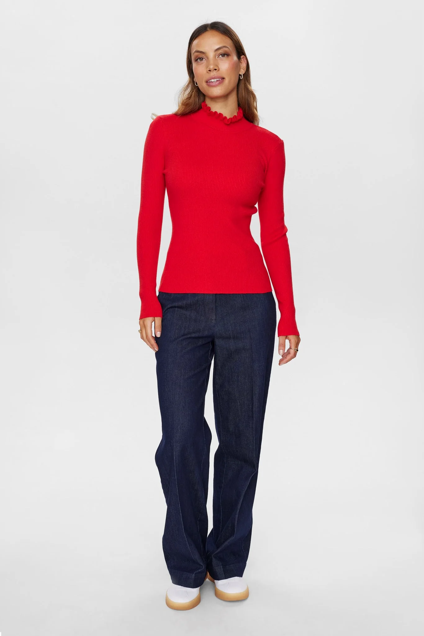 NUSIDANU HIGHNECK PULLOVER - High Risk Red - Image 3