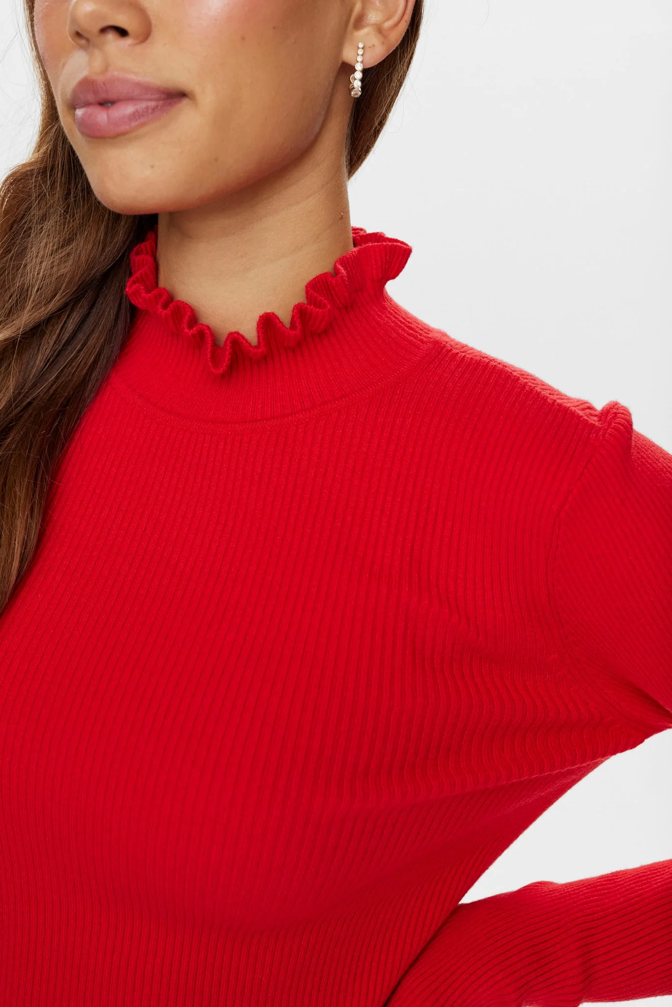 NUSIDANU HIGHNECK PULLOVER - High Risk Red - Image 5