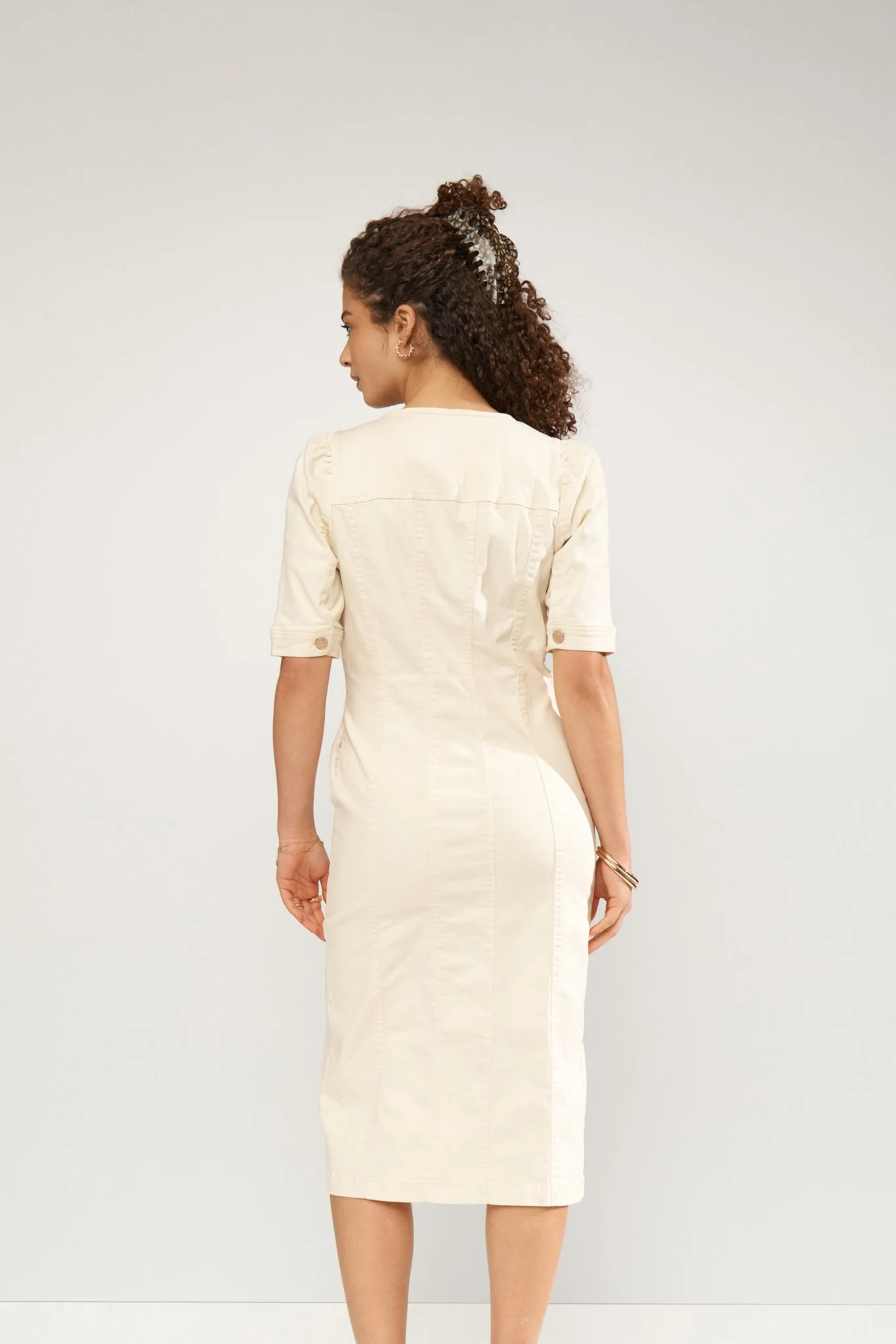 NUSILVA DRESS - Ecru denim - Image 2