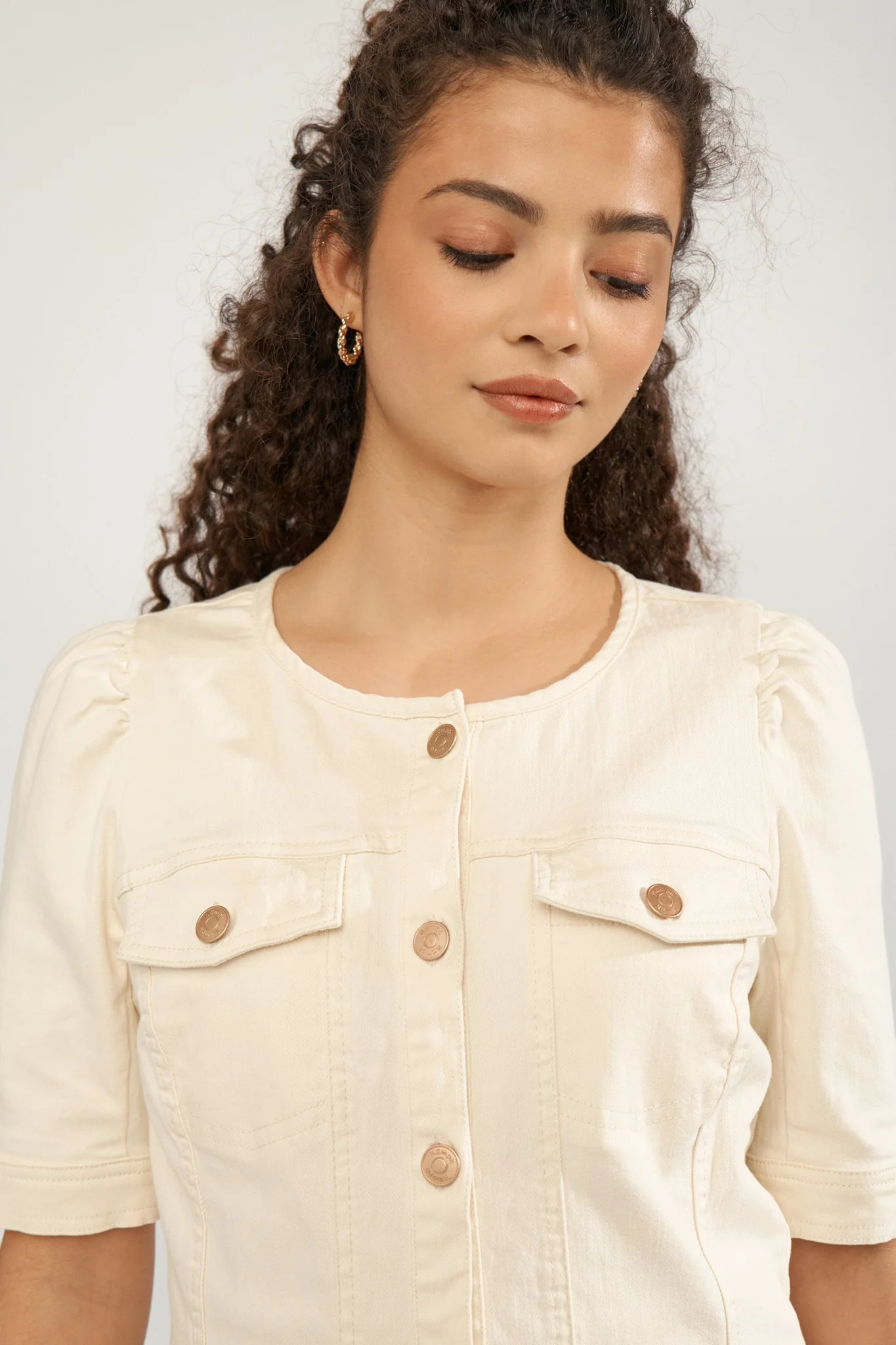 NUSILVA DRESS - Ecru denim - Image 4