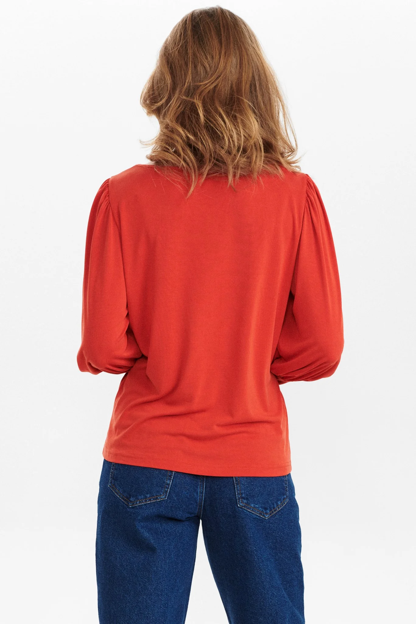 NUSOFIA JERSEY BLOUSE - Molten Lava - Image 2