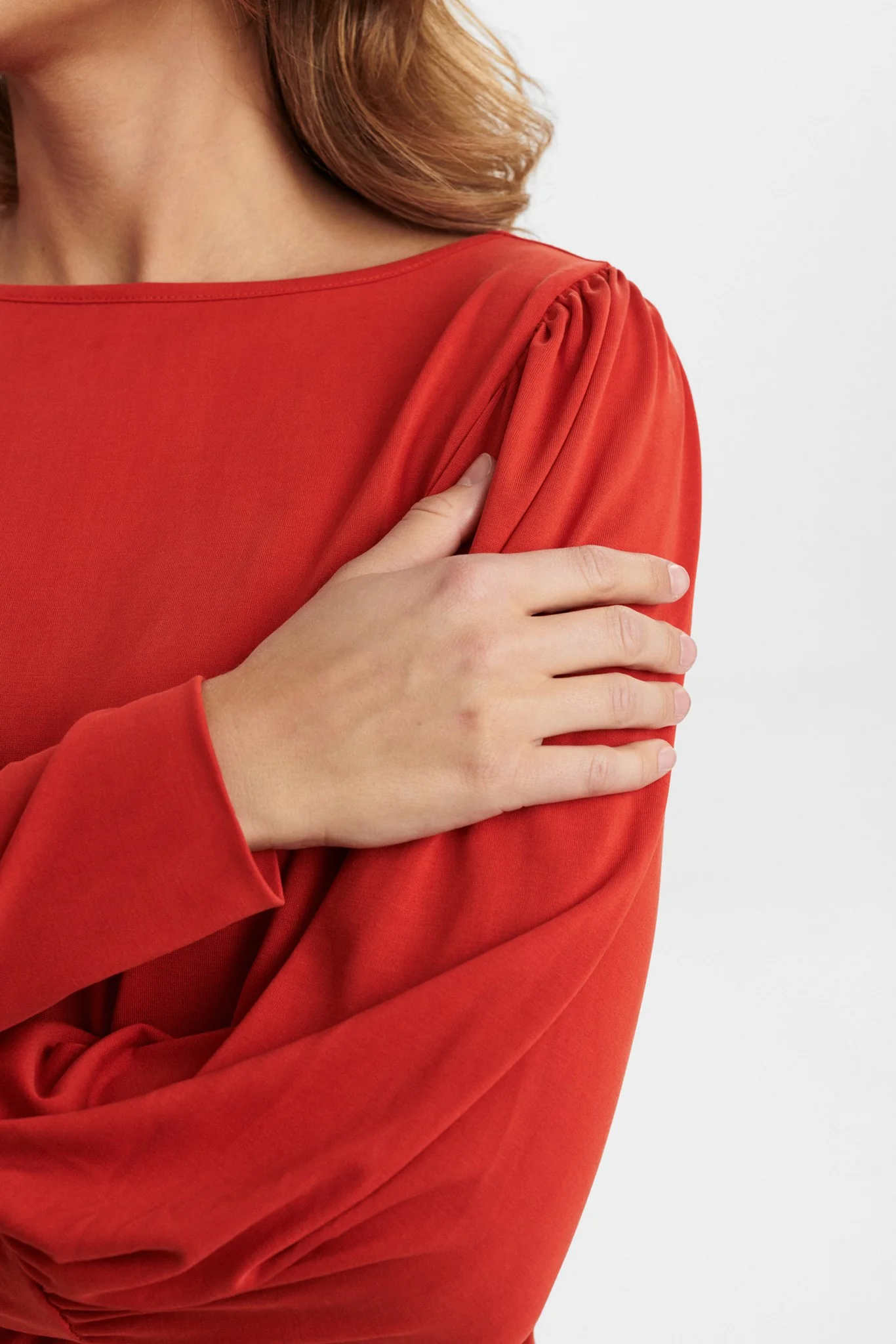 NUSOFIA JERSEY BLOUSE - Molten Lava - Image 5