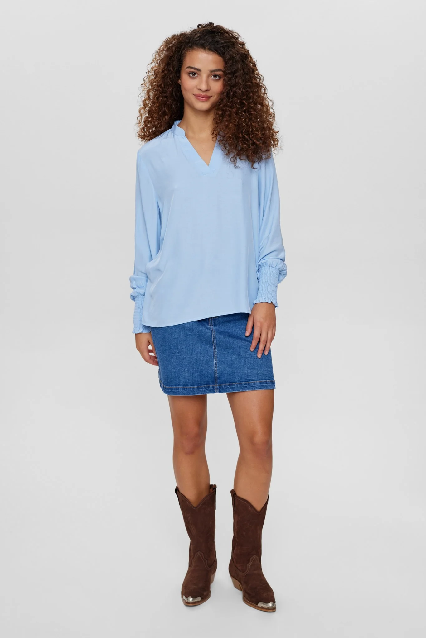 NUSOFTY NEW BLOUSE - Powder Blue - Image 3