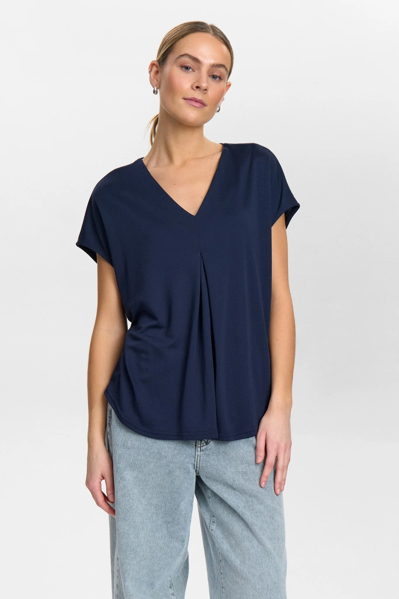 NUSTILLA SS BLOUSE - Dark Sapphire