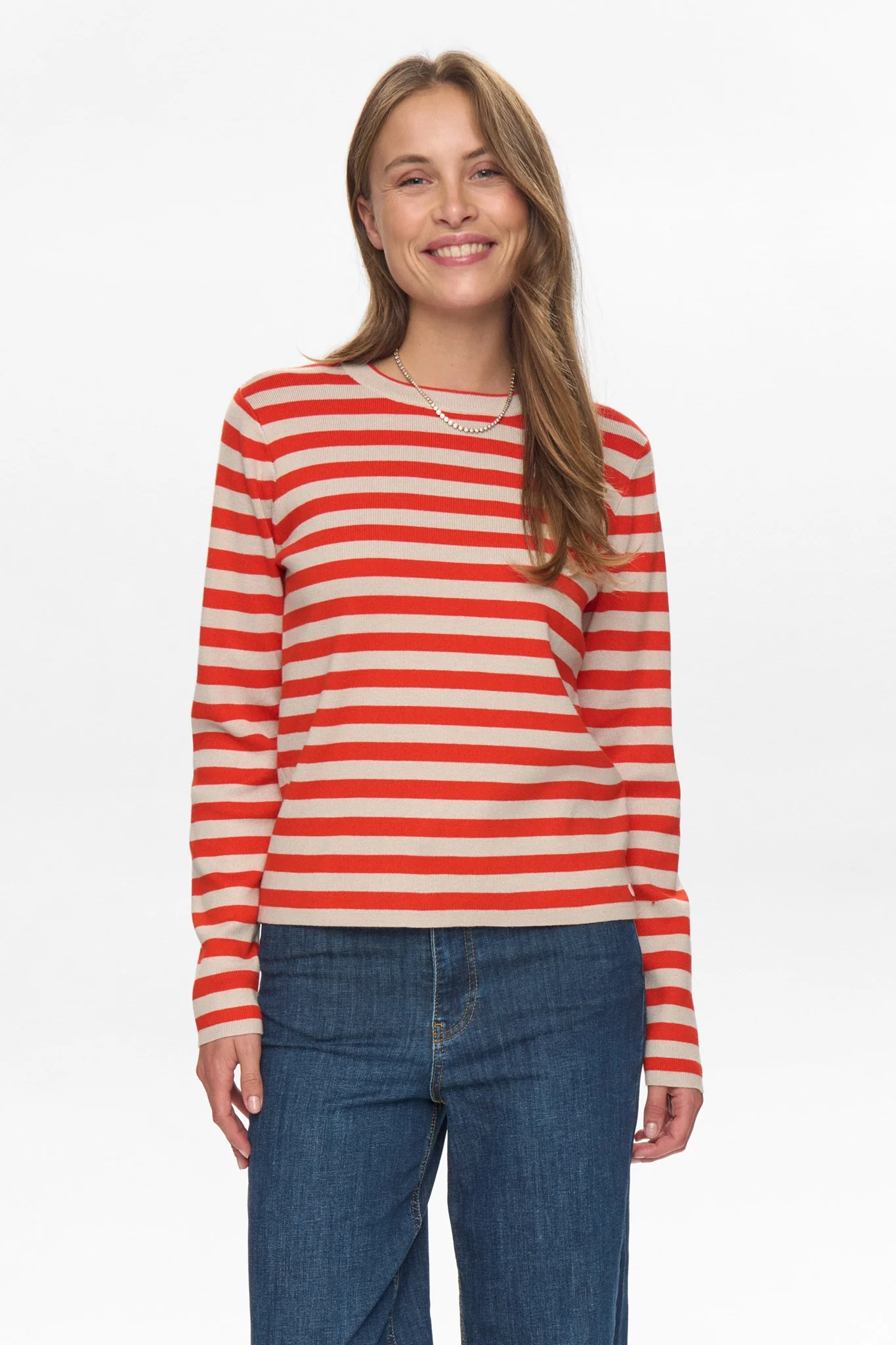 NUSTRIPY PULLOVER - Fiery Red