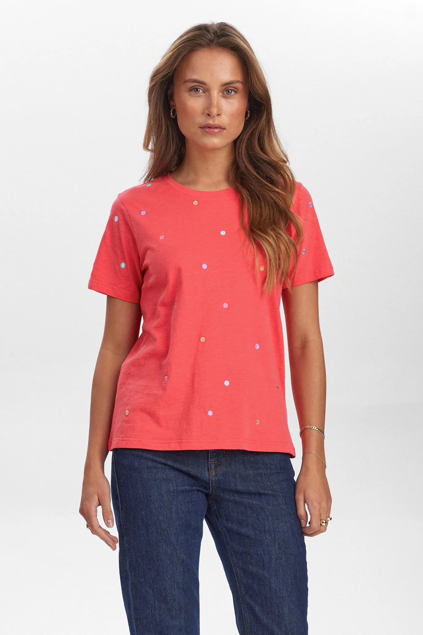 NUSUMI T-SHIRT - GOTS - Geranium