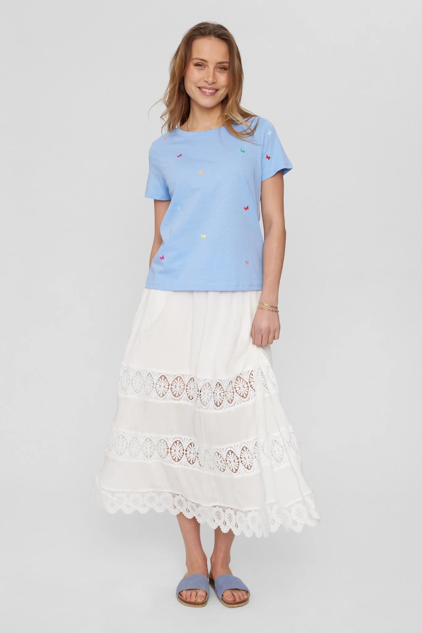 NUSUMMI T-SHIRT - GOTS - Vista Blue - Image 3