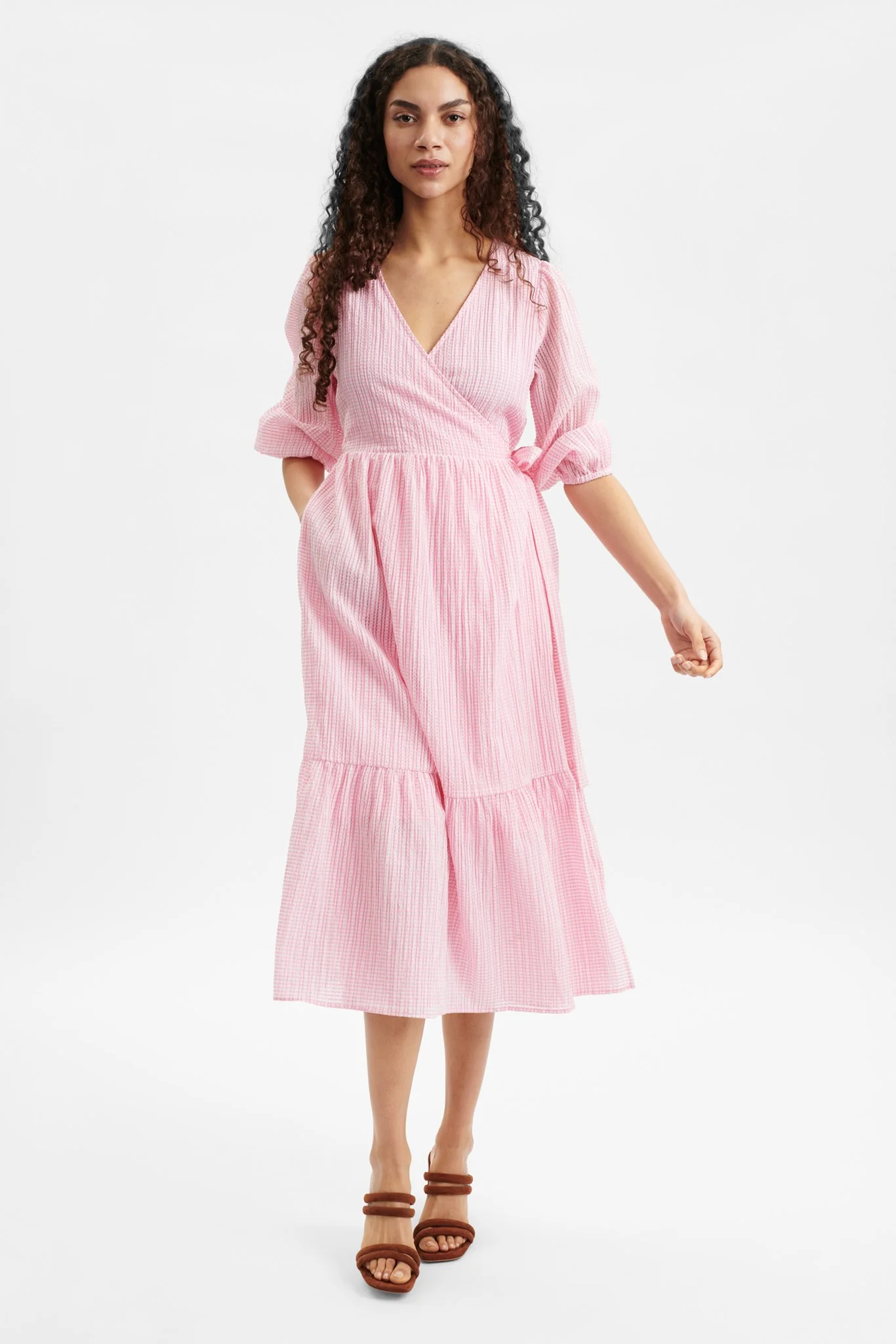 NUSUMMY WRAP DRESS  - Lilac Chiffon - Image 3