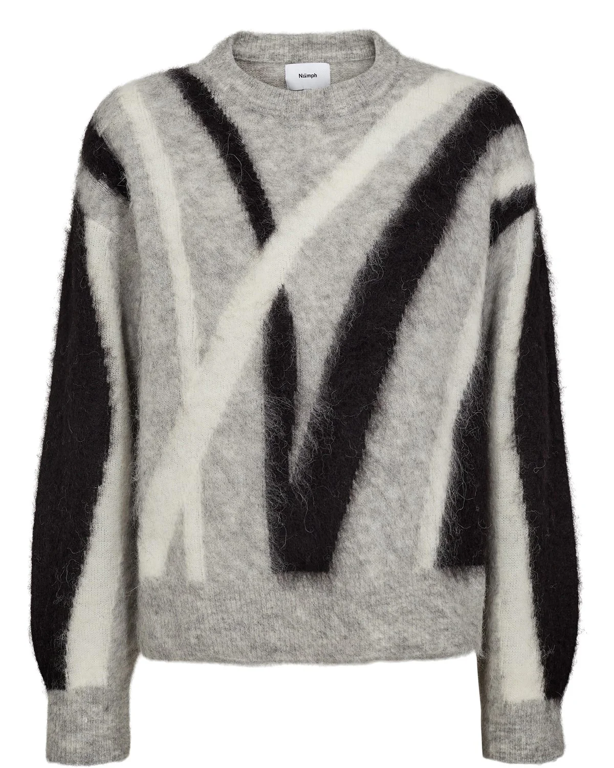NUSURI BRUSHED PATTERN PULLOVER - Light grey mel - Image 7
