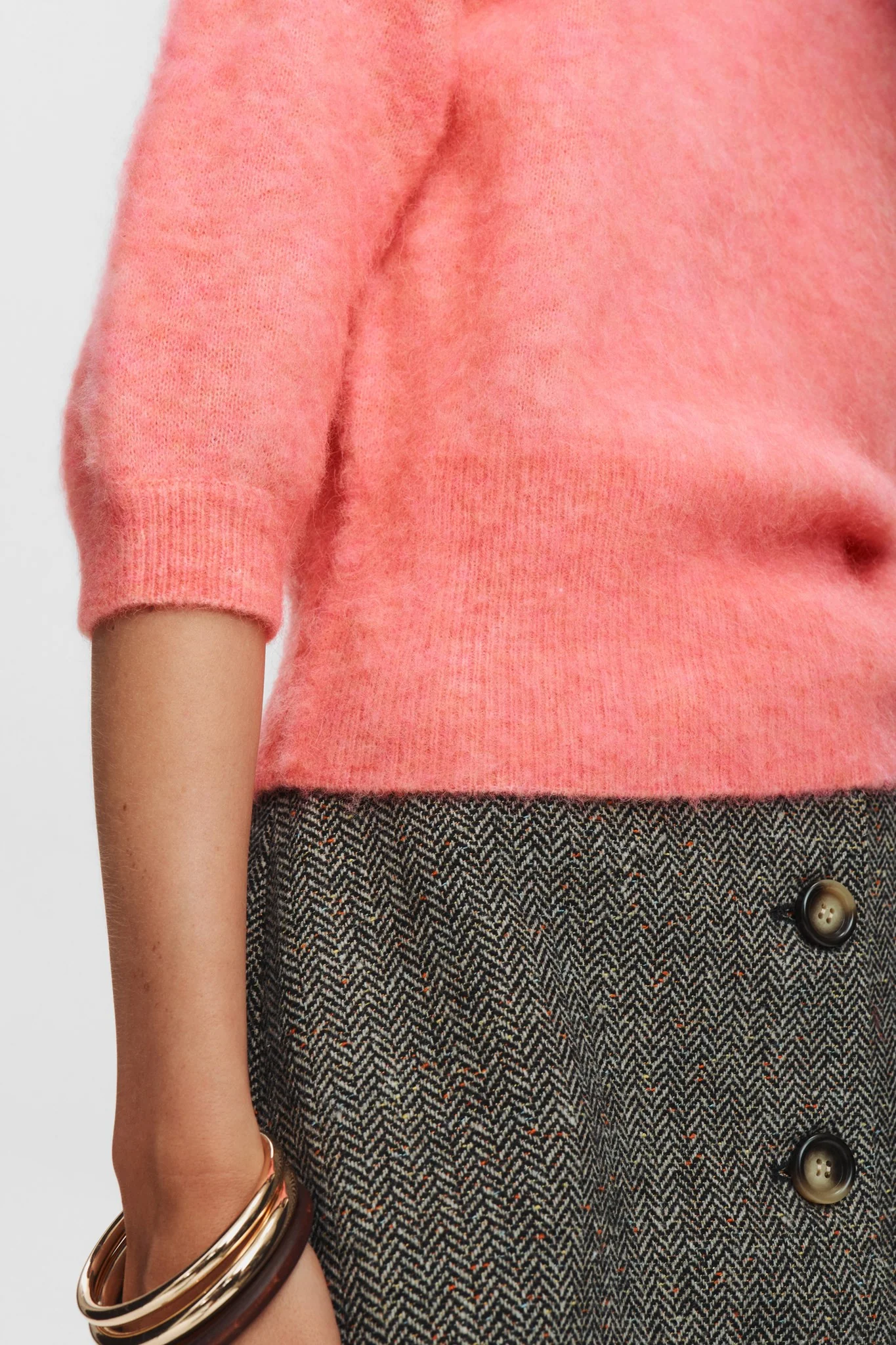 NUSURI BRUSHED SS PULLOVER - Pink Lemonade - Image 4
