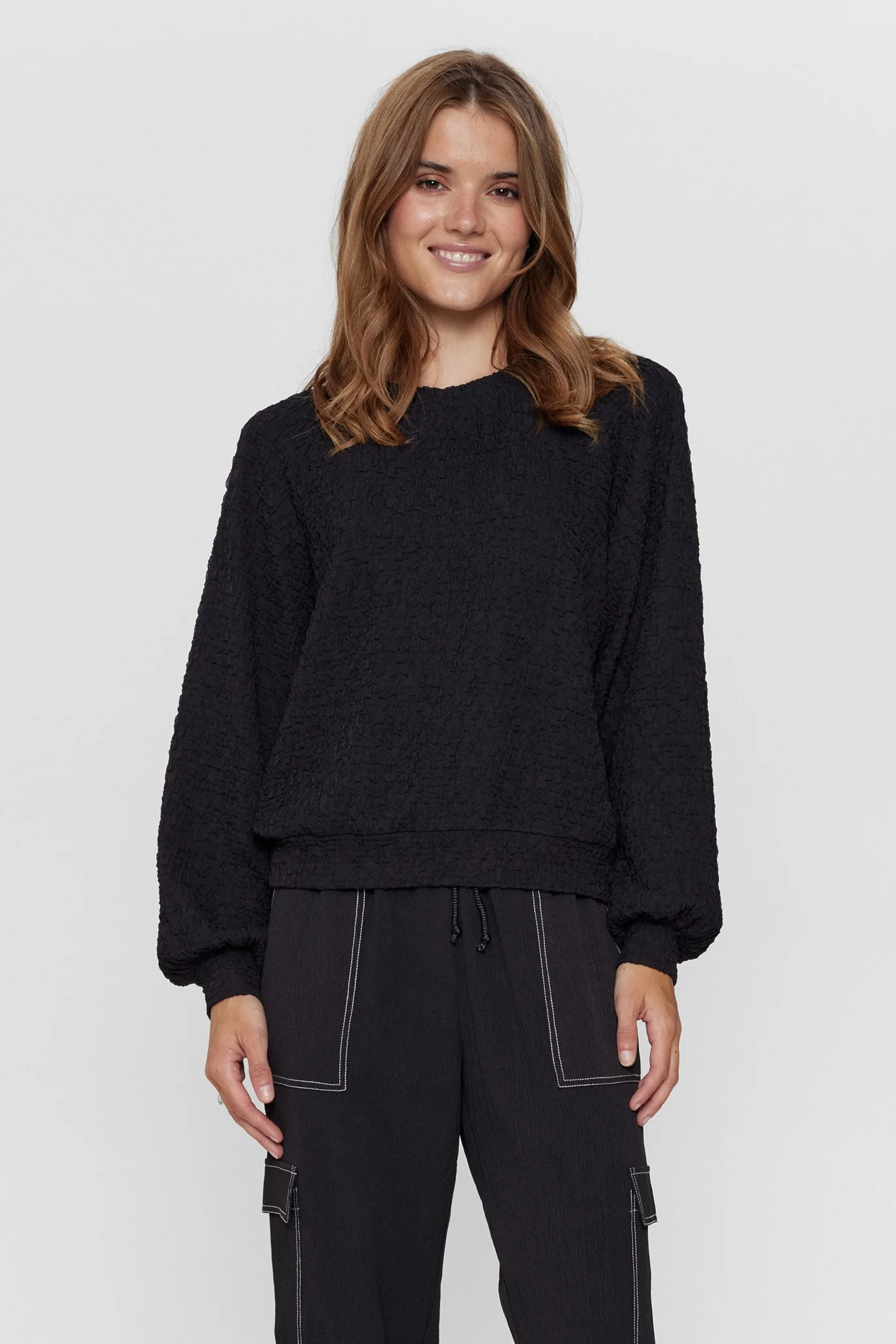 NUSYBIL BLOUSE - Caviar