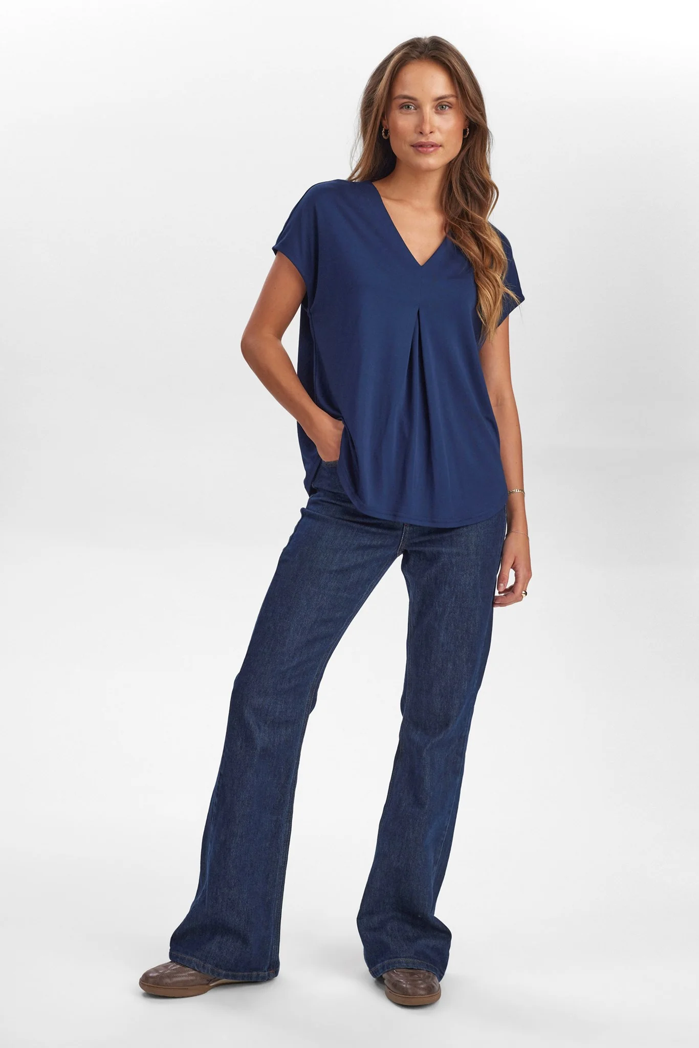NUTILIA SS BLOUSE - Dark Sapphire - Image 3