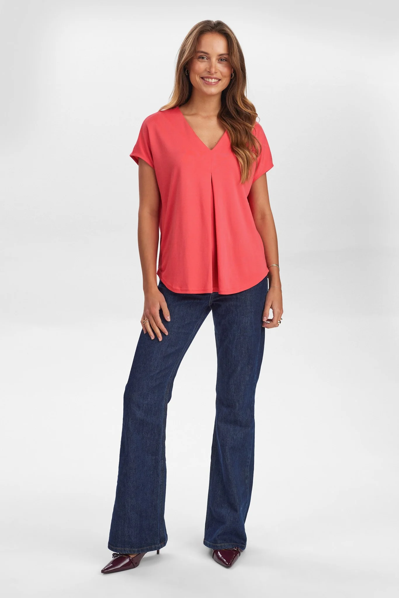 NUTILIA SS BLOUSE - Geranium - Image 3