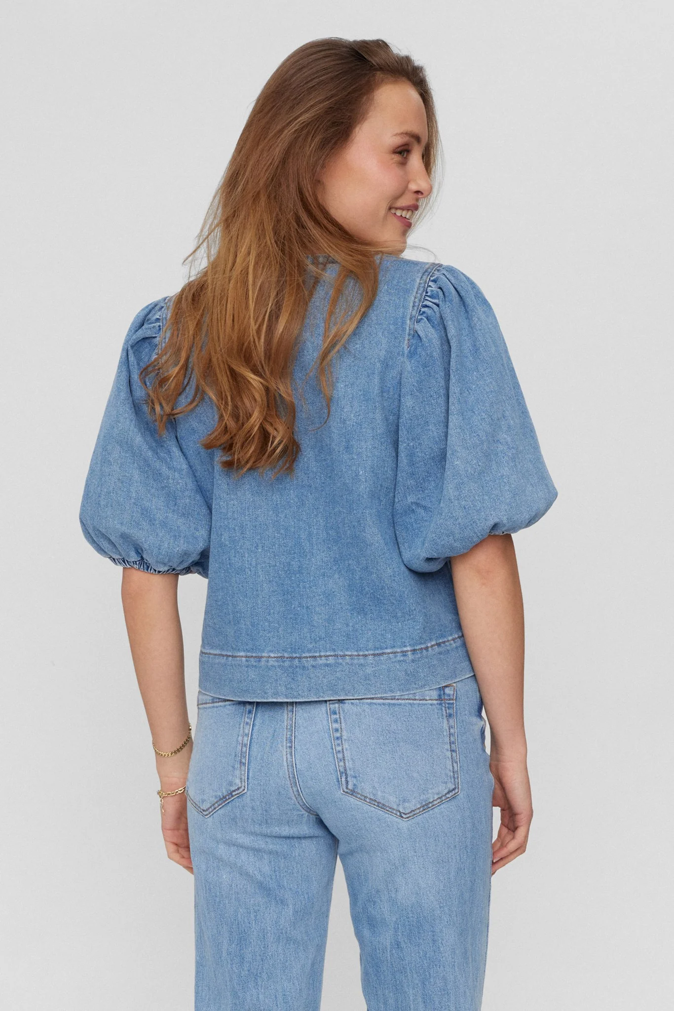 NUTORONTO BLOUSE - Medium Blue Denim - Image 2