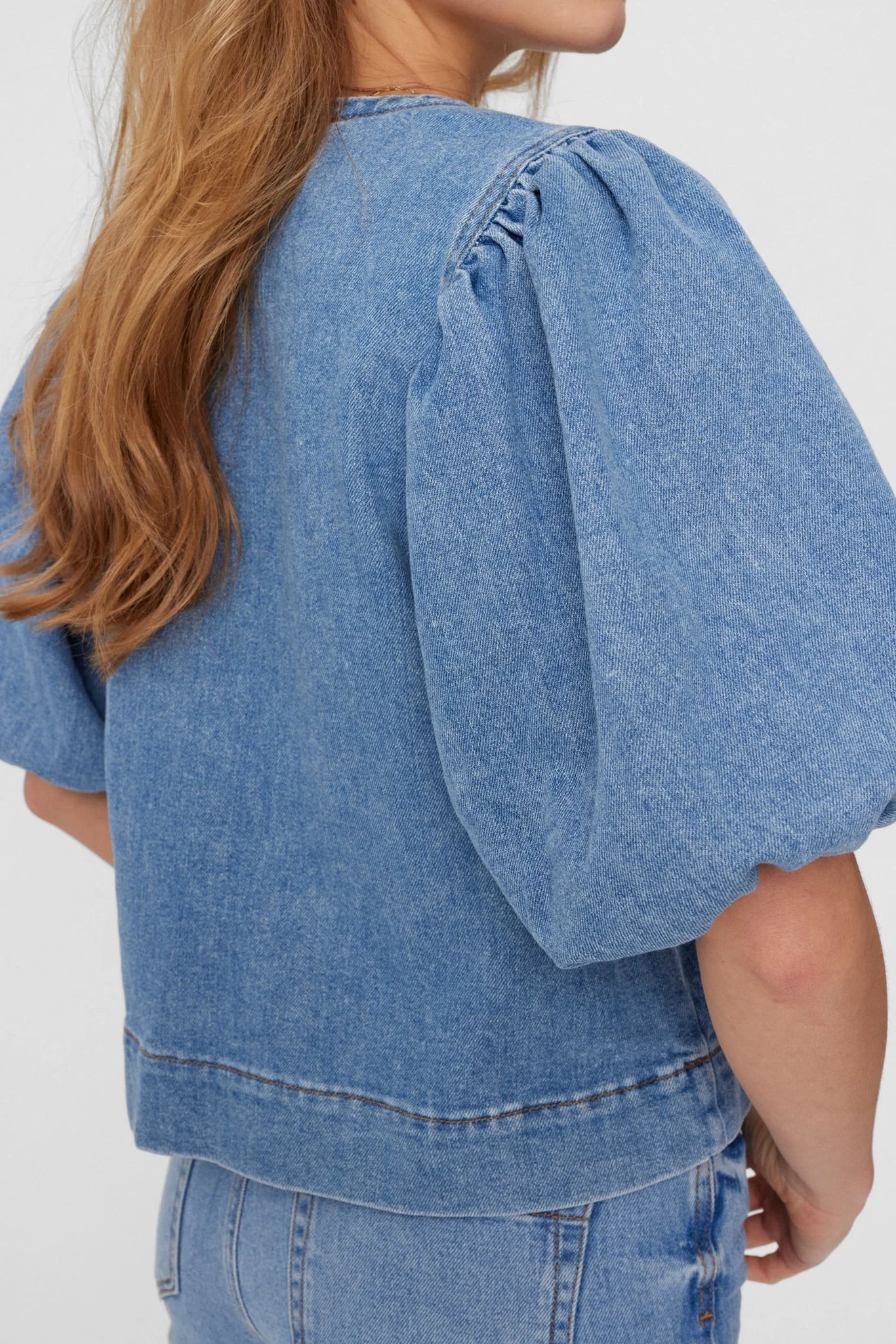 NUTORONTO BLOUSE - Medium Blue Denim - Image 5