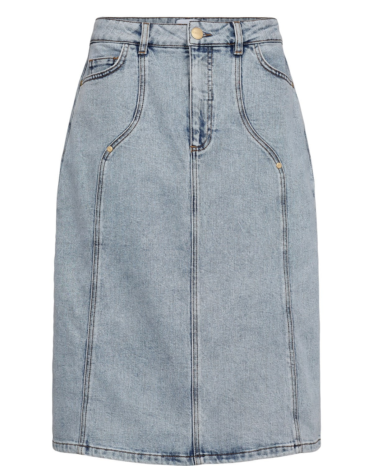 NUTORONTO MIDI SKIRT  - Light Blue Denim - Image 6