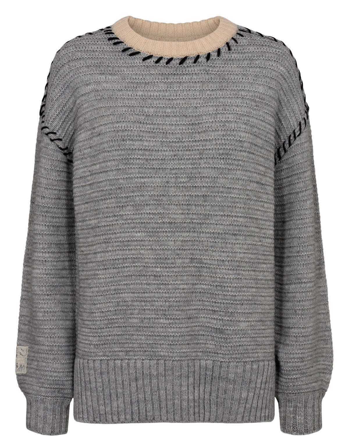 NUTRIA PULLOVER - Medium Grey mel