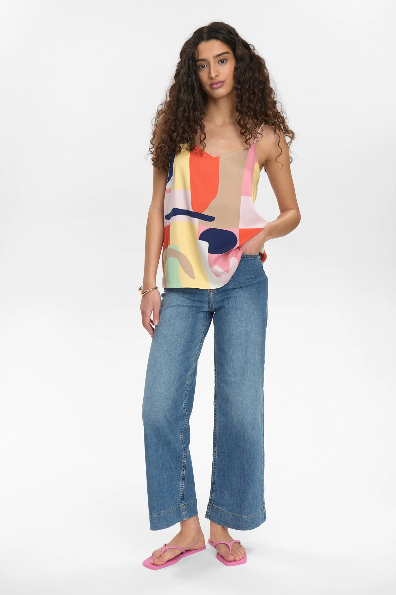 NUULRIKA STRAP TOP - Flamingo Pink - Image 3