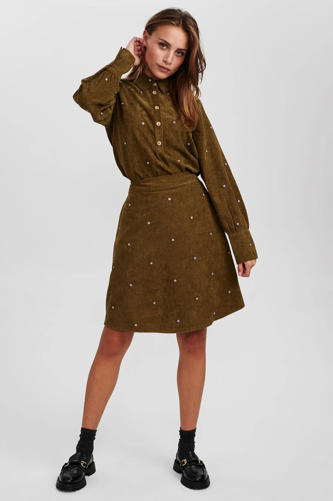 NUVELVET SKIRT - Grape leaf - Image 3