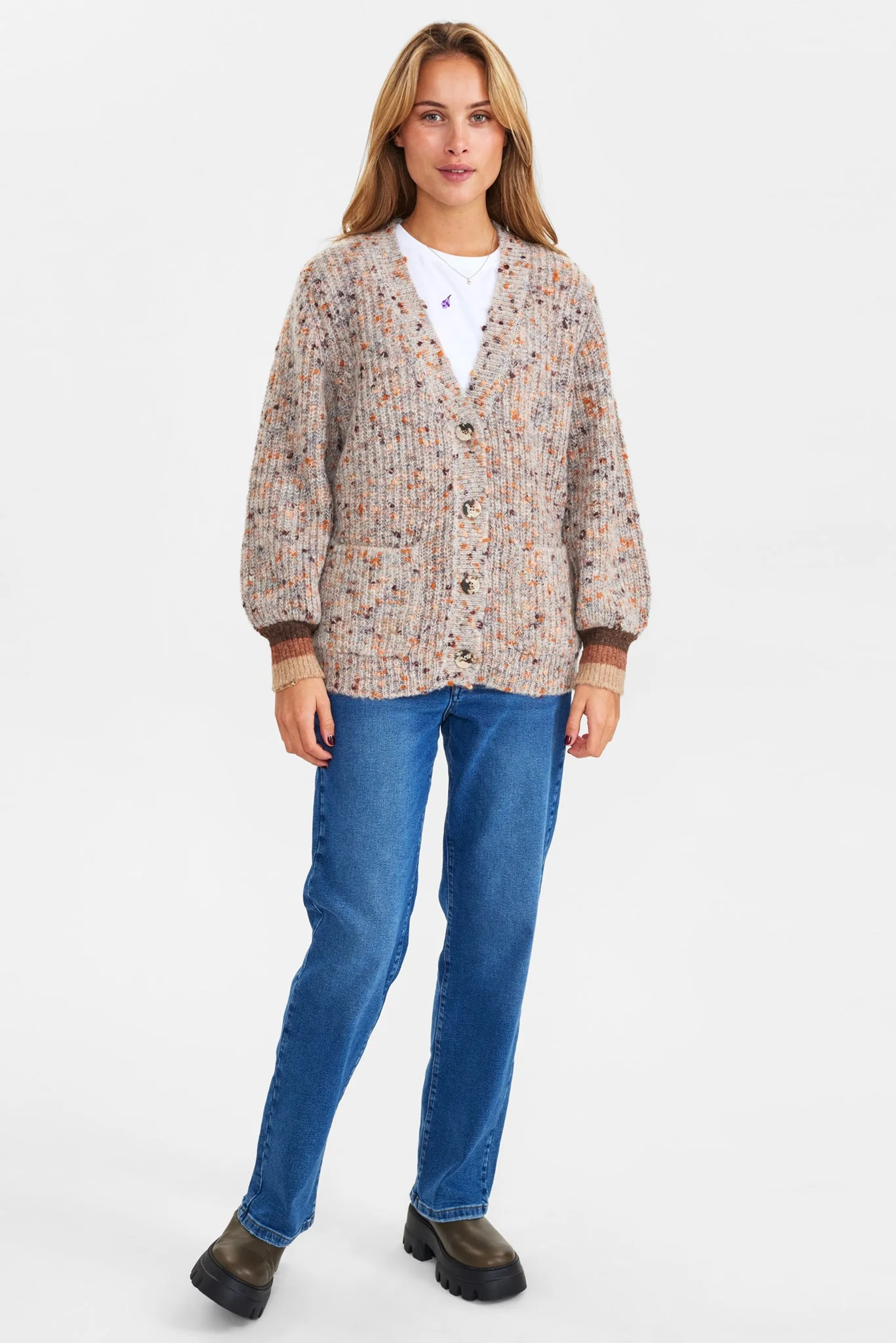 NUVIBBE CARDIGAN - Light grey mel - Image 3