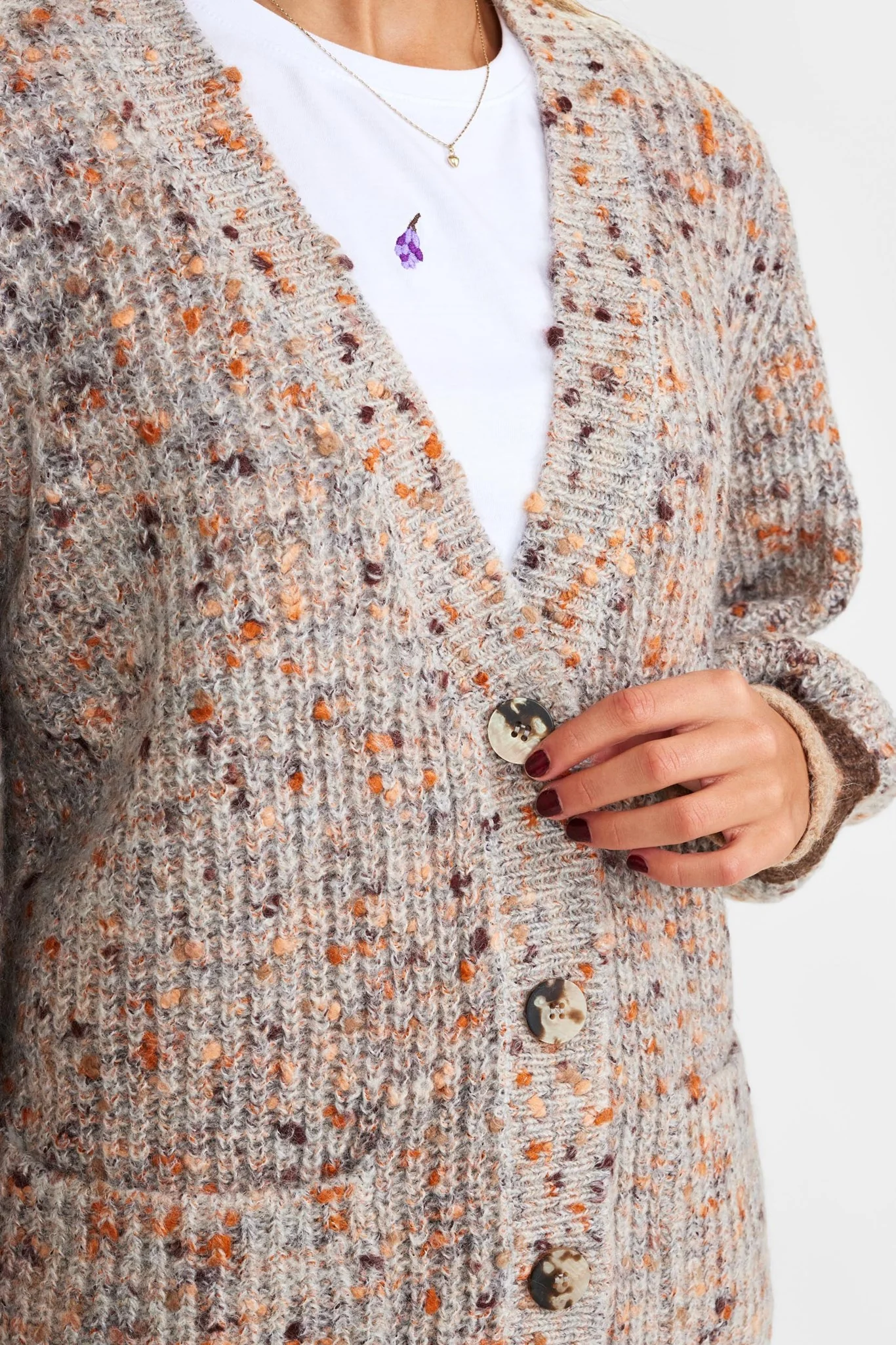 NUVIBBE CARDIGAN - Light grey mel - Image 4