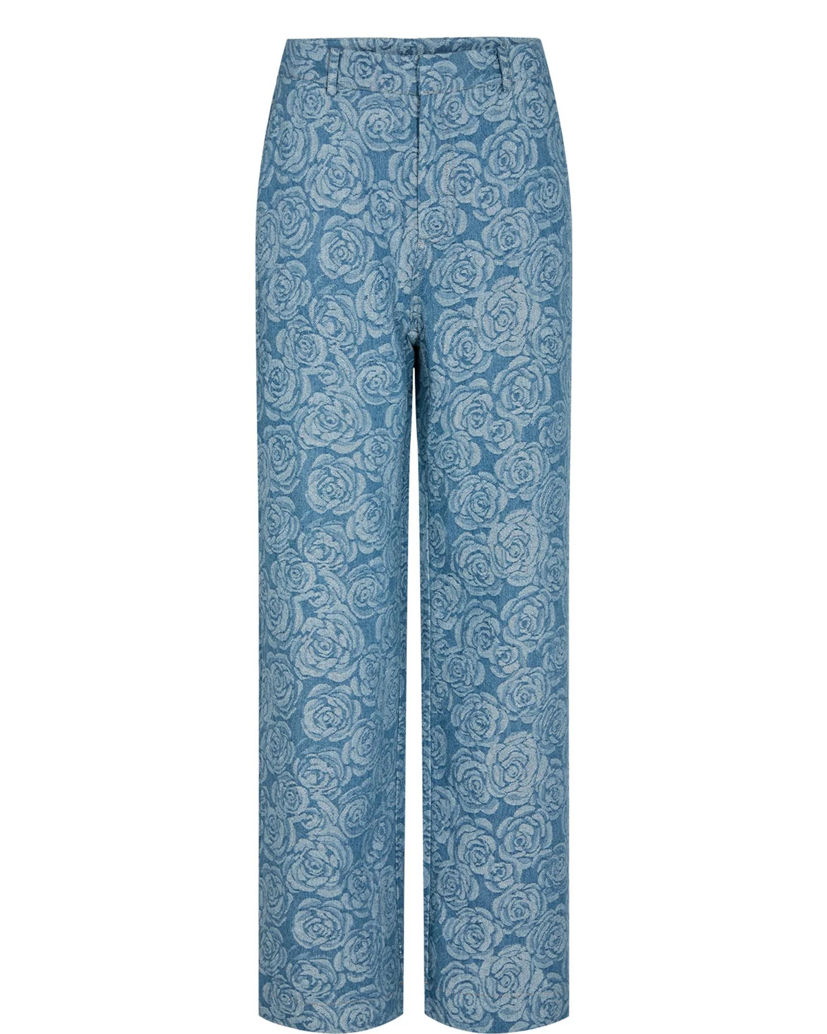 NUVIKTORIA PANTS - Medium Blue Denim