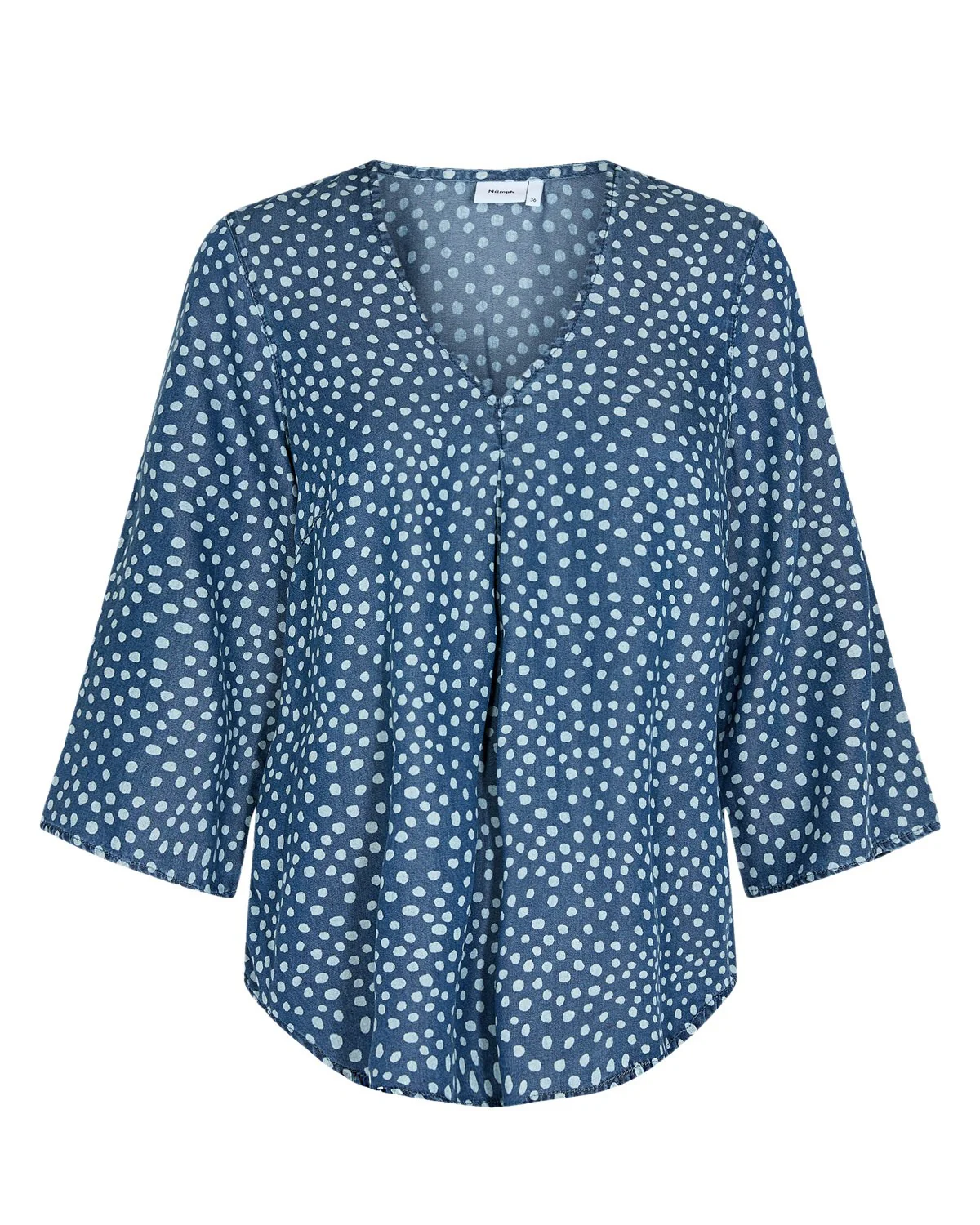 NUVILNA BLOUSE - Medium Blue Denim