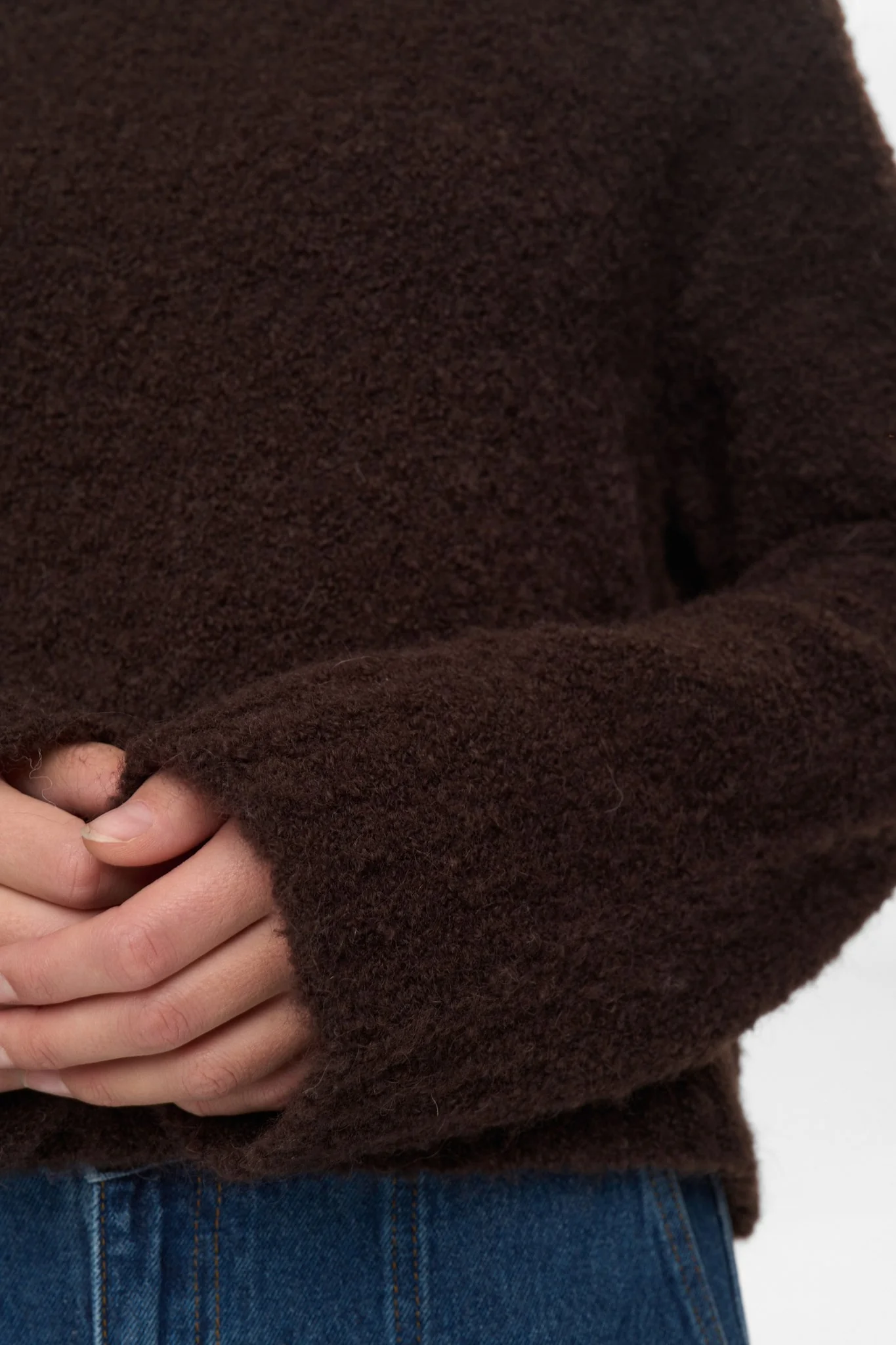 NUWILLA CROPPED PULLOVER  - Black Coffee - Image 5