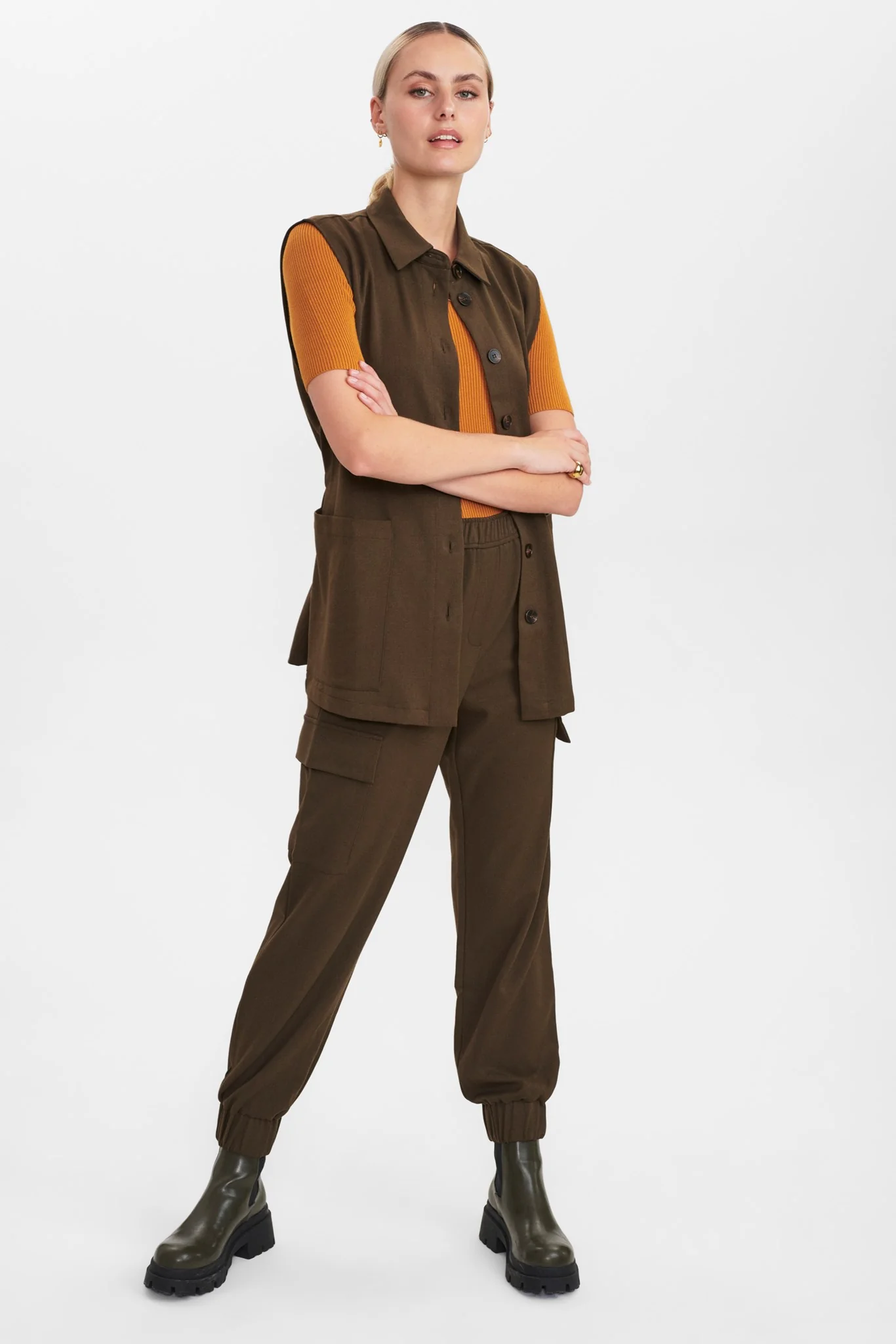 NUWILLY WAIST COAT - Chocolate Chip - Image 3