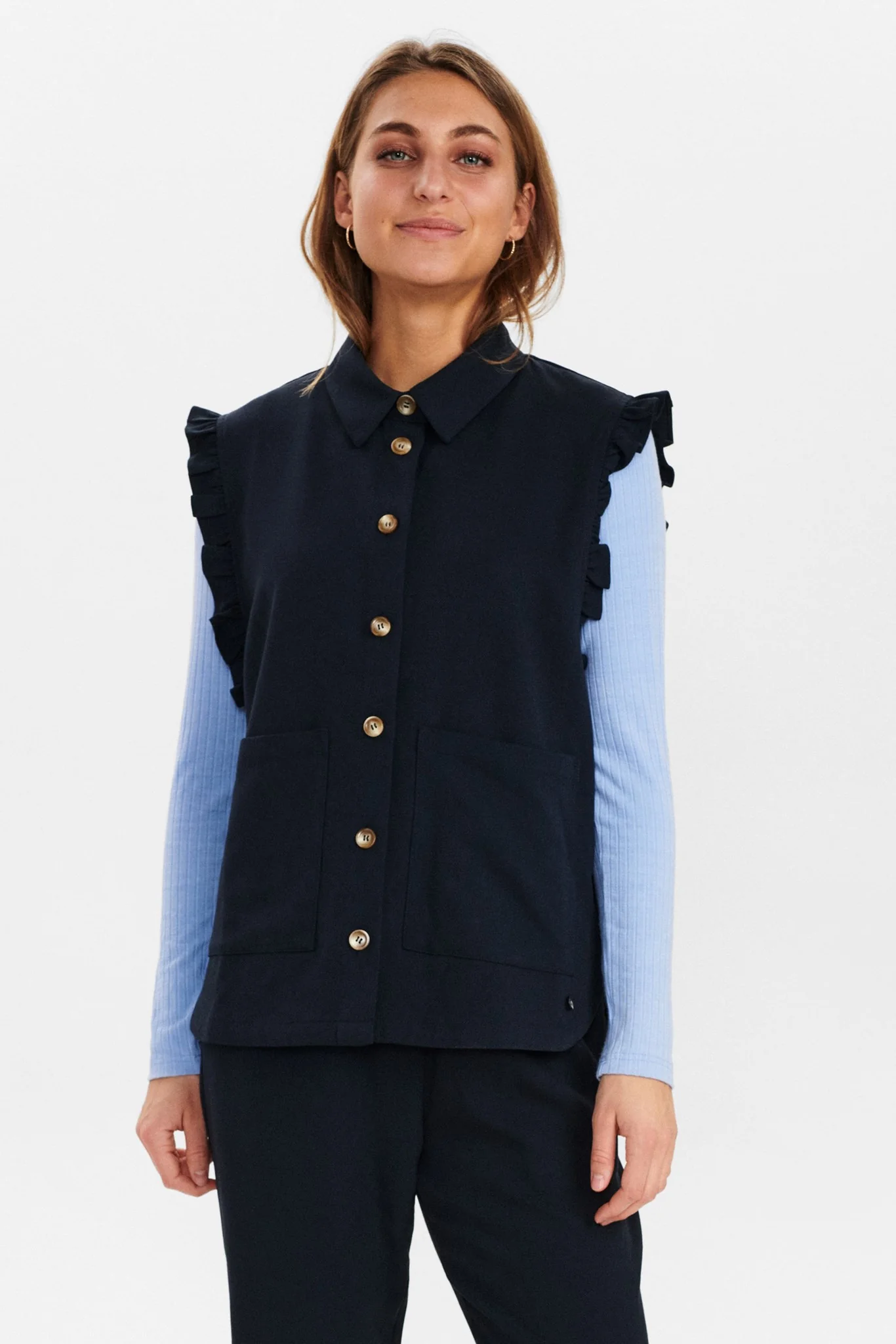 NUWOLLY VEST - Dark Sapphire