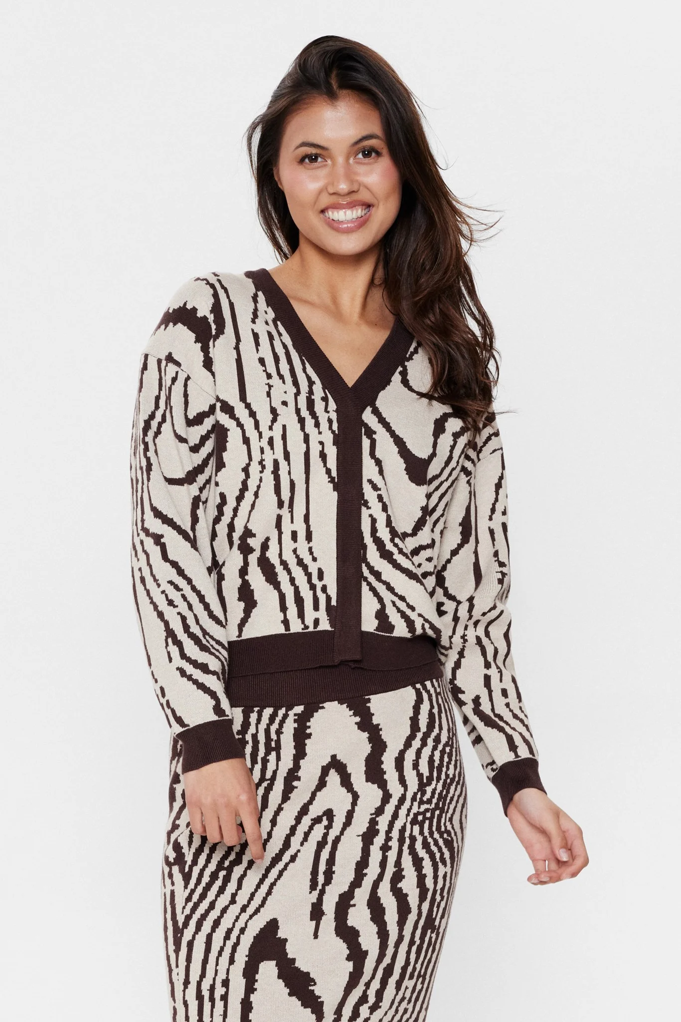 NUWOODY CARDIGAN  - Chicory Coffee