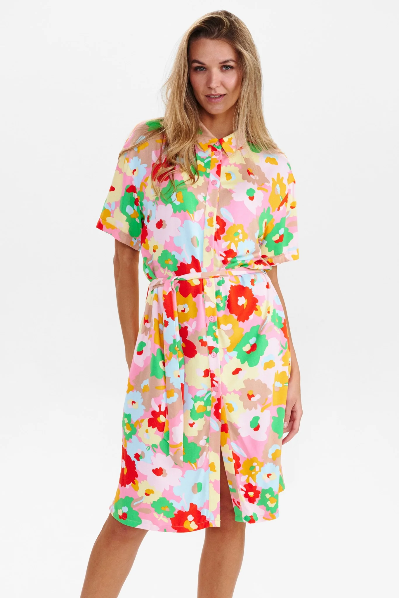 NUZAHRA SHIRTDRESS - Plumeria