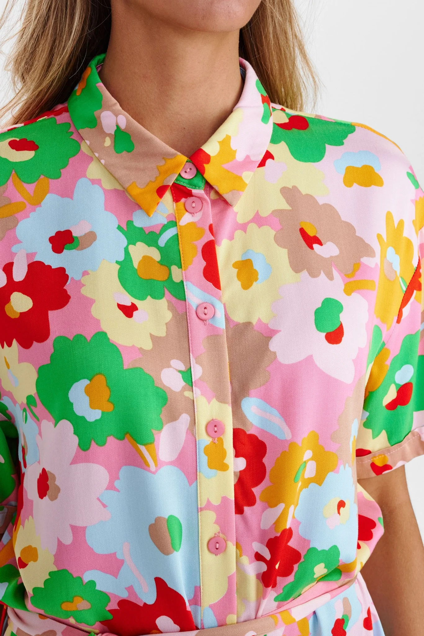 NUZAHRA SHIRTDRESS - Plumeria - Image 5