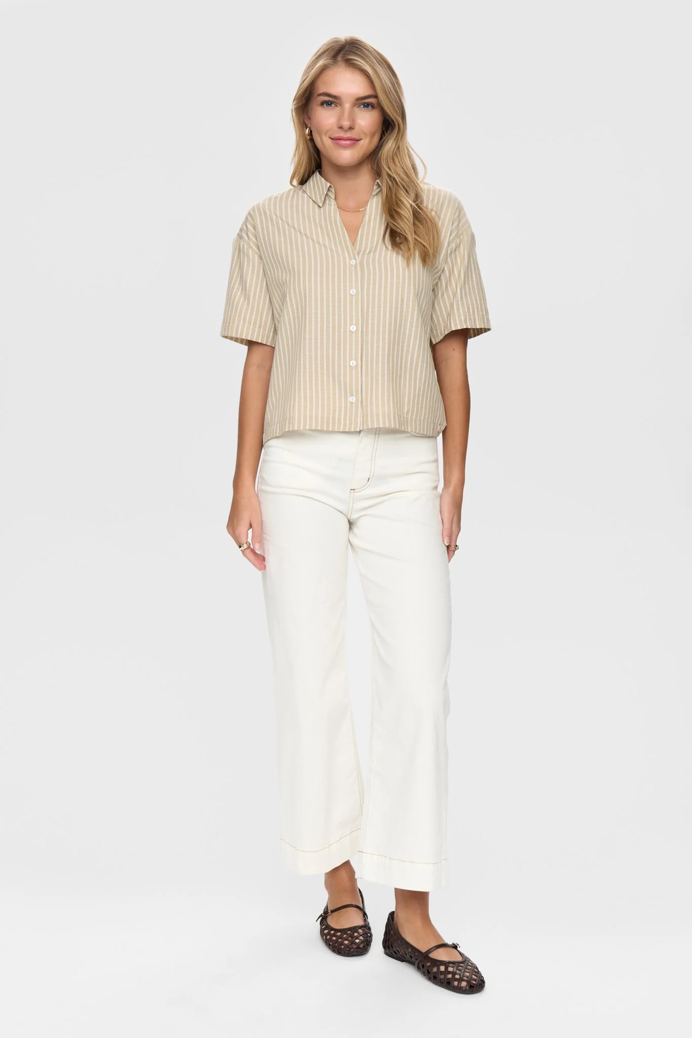 NUZALLY SS SHIRT - Irish Cream - Image 3