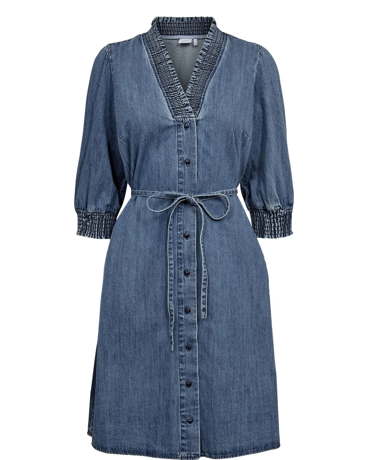 NUZANDIE DRESS - Medium Blue Denim
