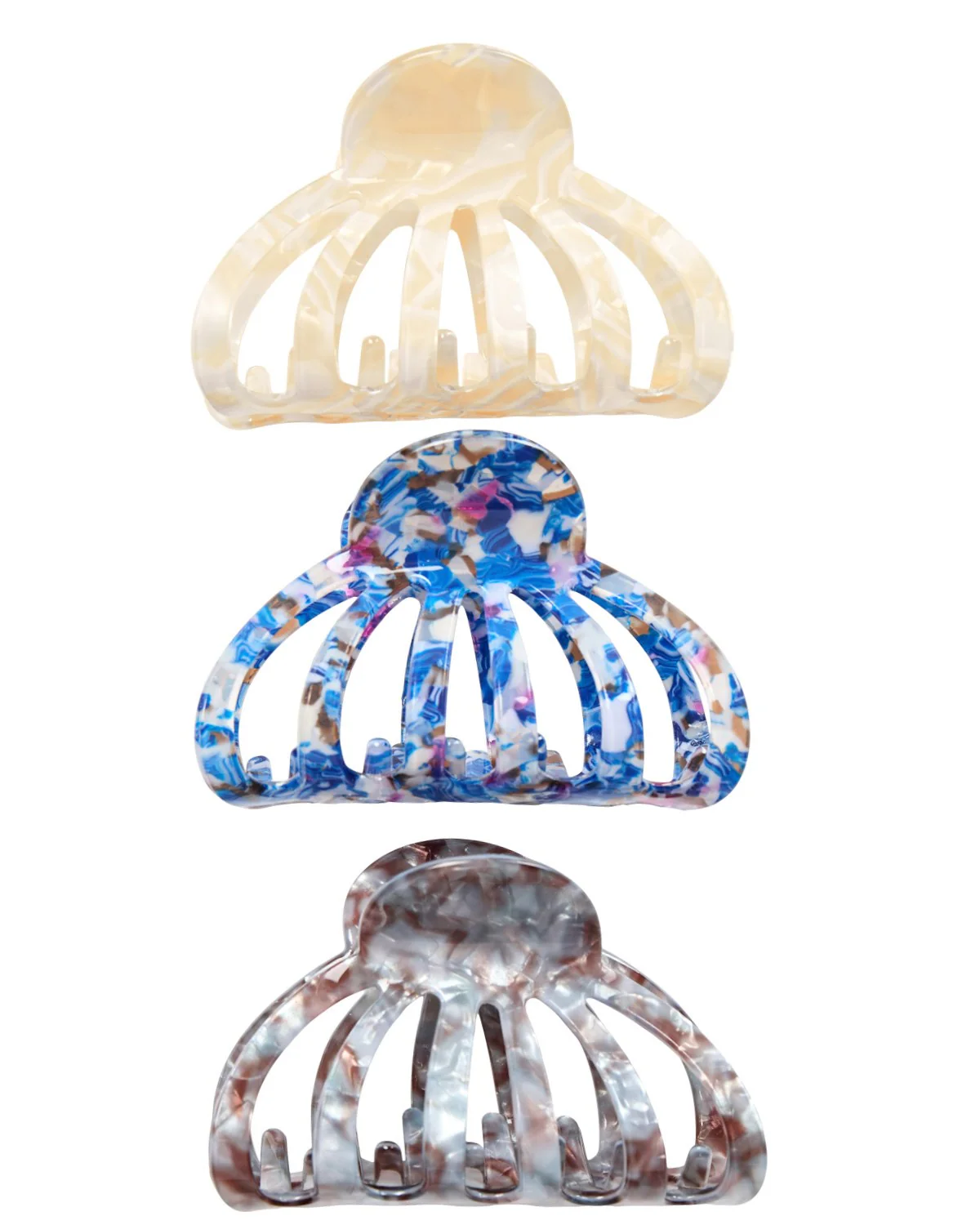 NUZARINA 3-PACK HAIRCLIP - Multi