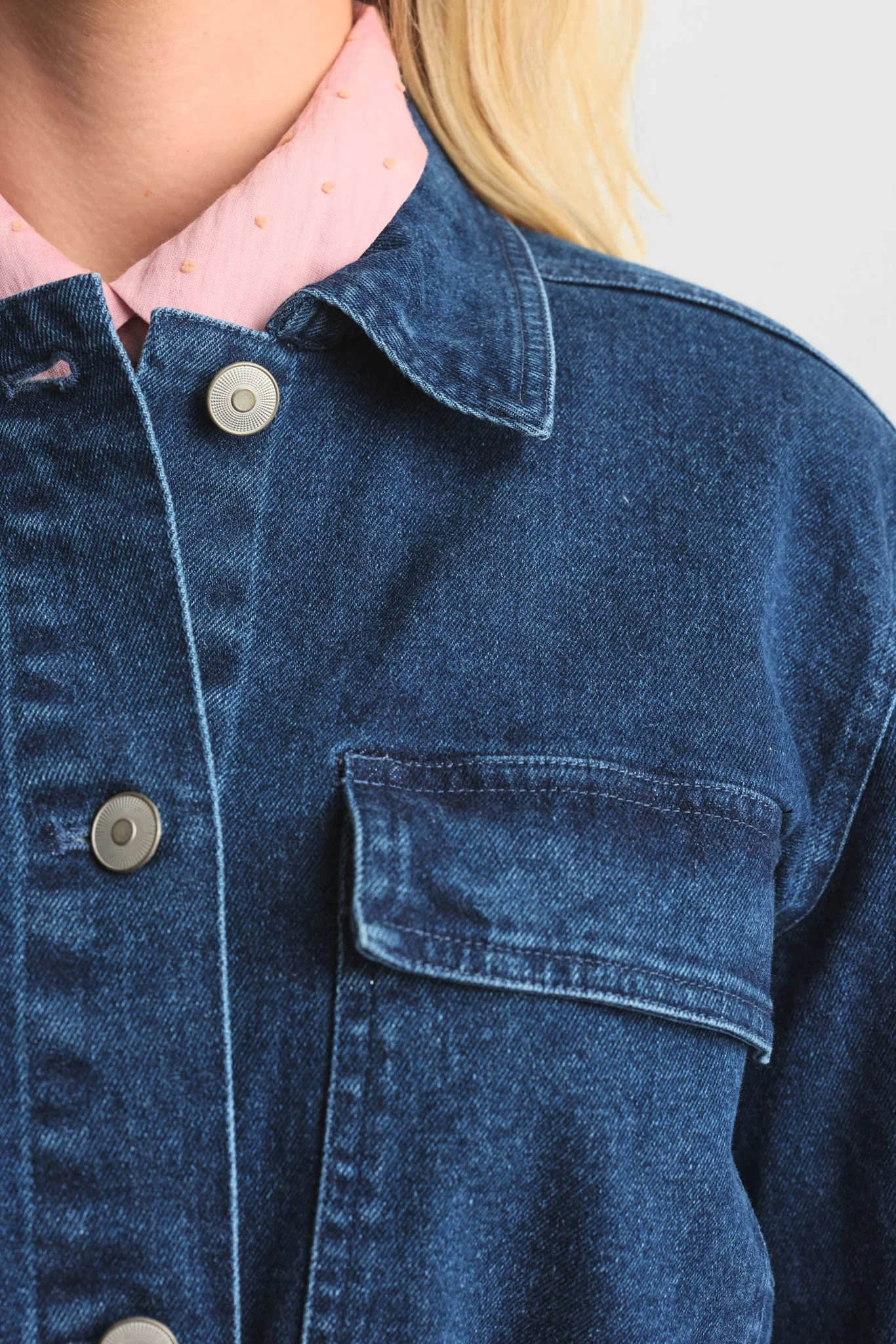 NUZILLA JACKET - Medium Blue Denim - Image 4