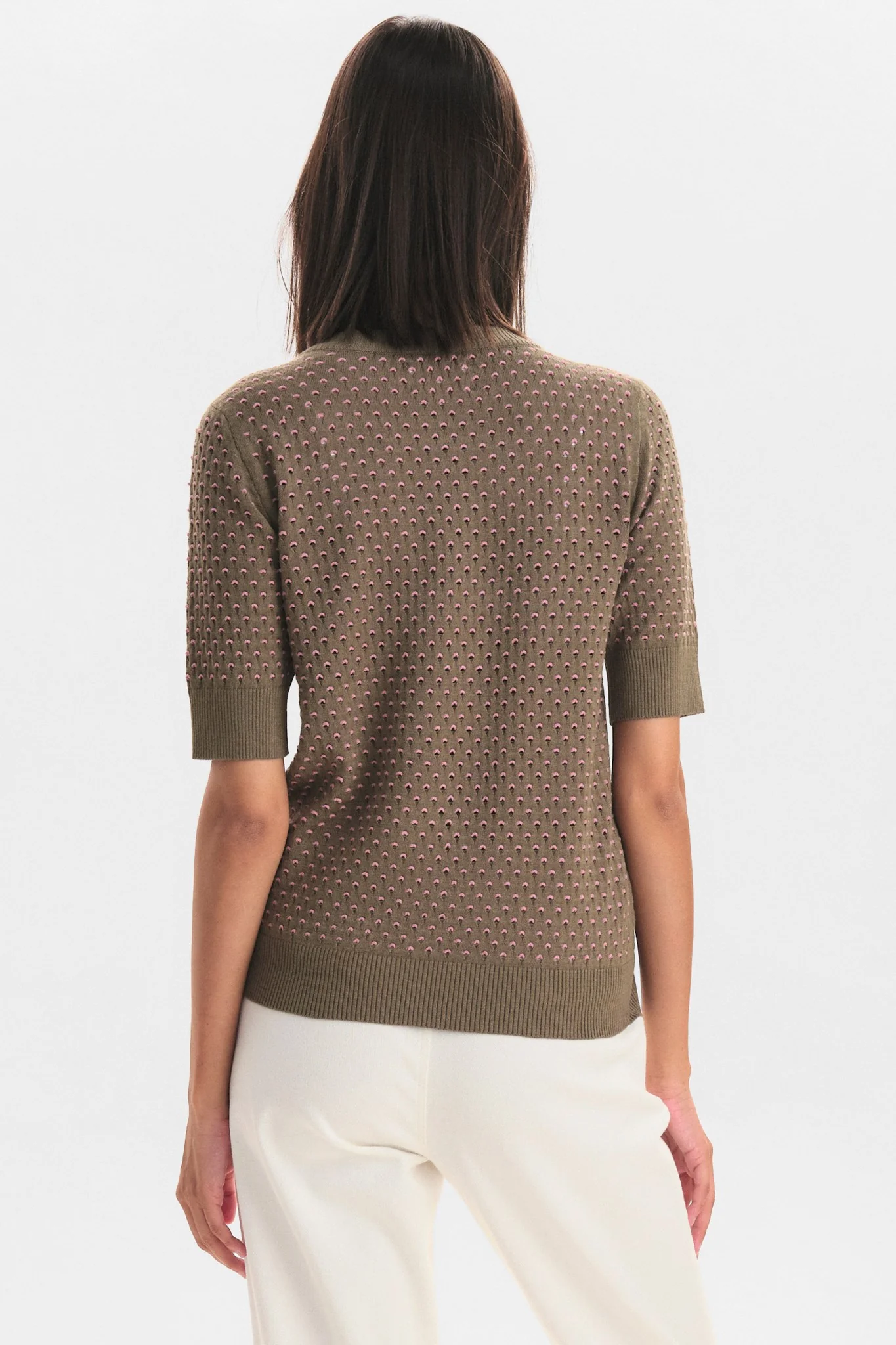 NYBRYNN V-NECK - Deep Lichen Green - Image 2