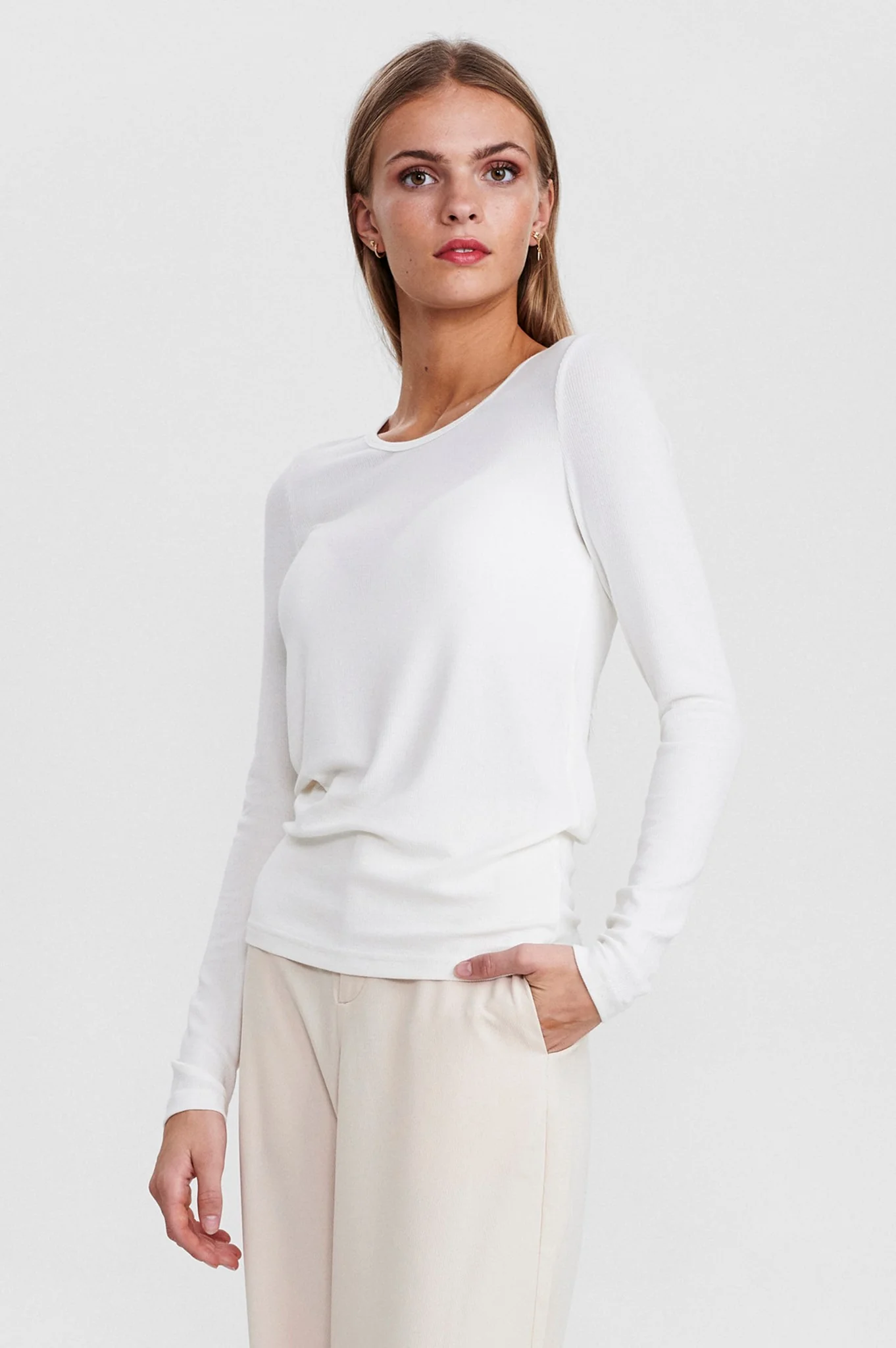 SISUZY BLOUSE - Cloud Dancer